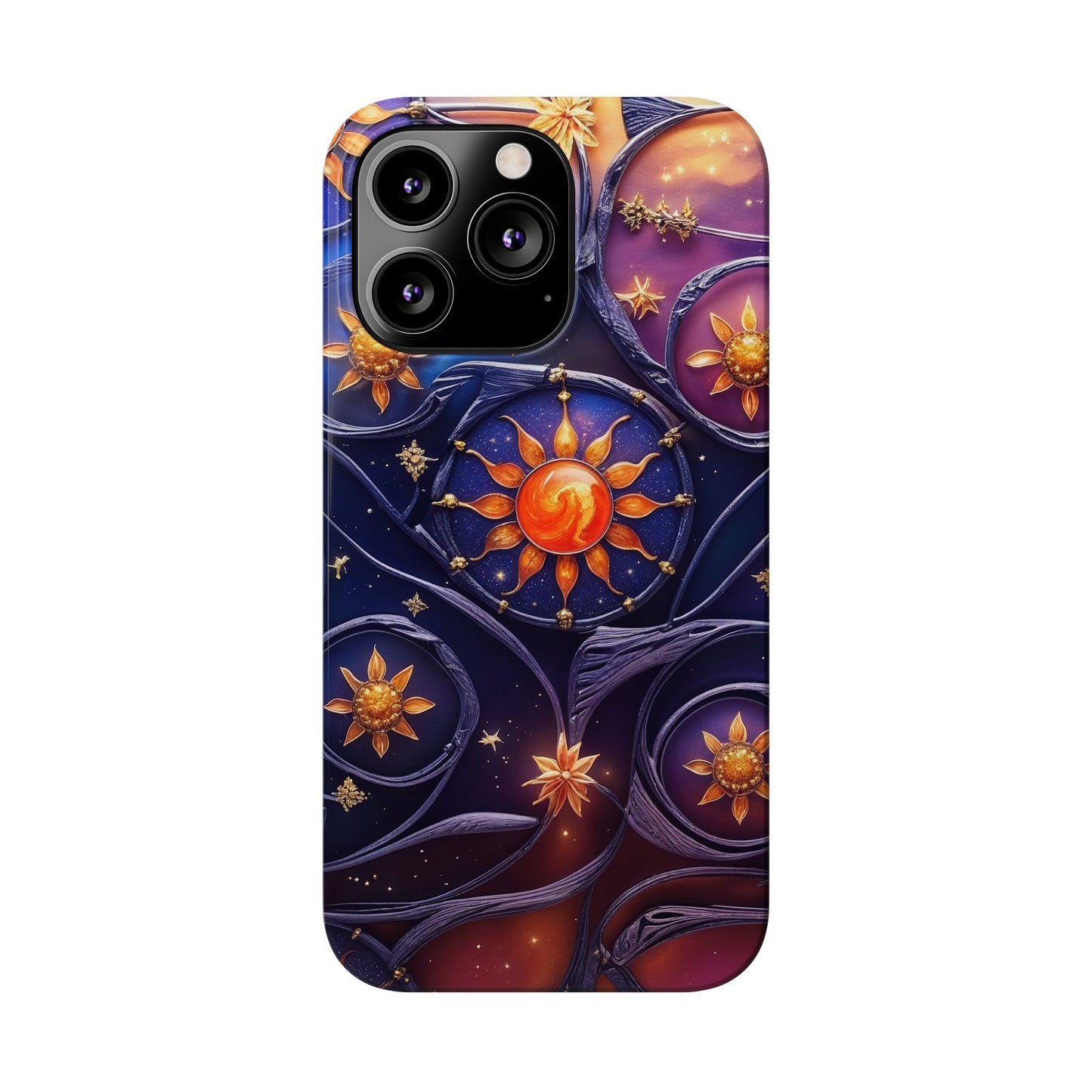 Celestial Slim Phone Cases, Starry Sky Phone Cover, Zodiac Design, Astrology Gift, Cosmic Phone Accessories