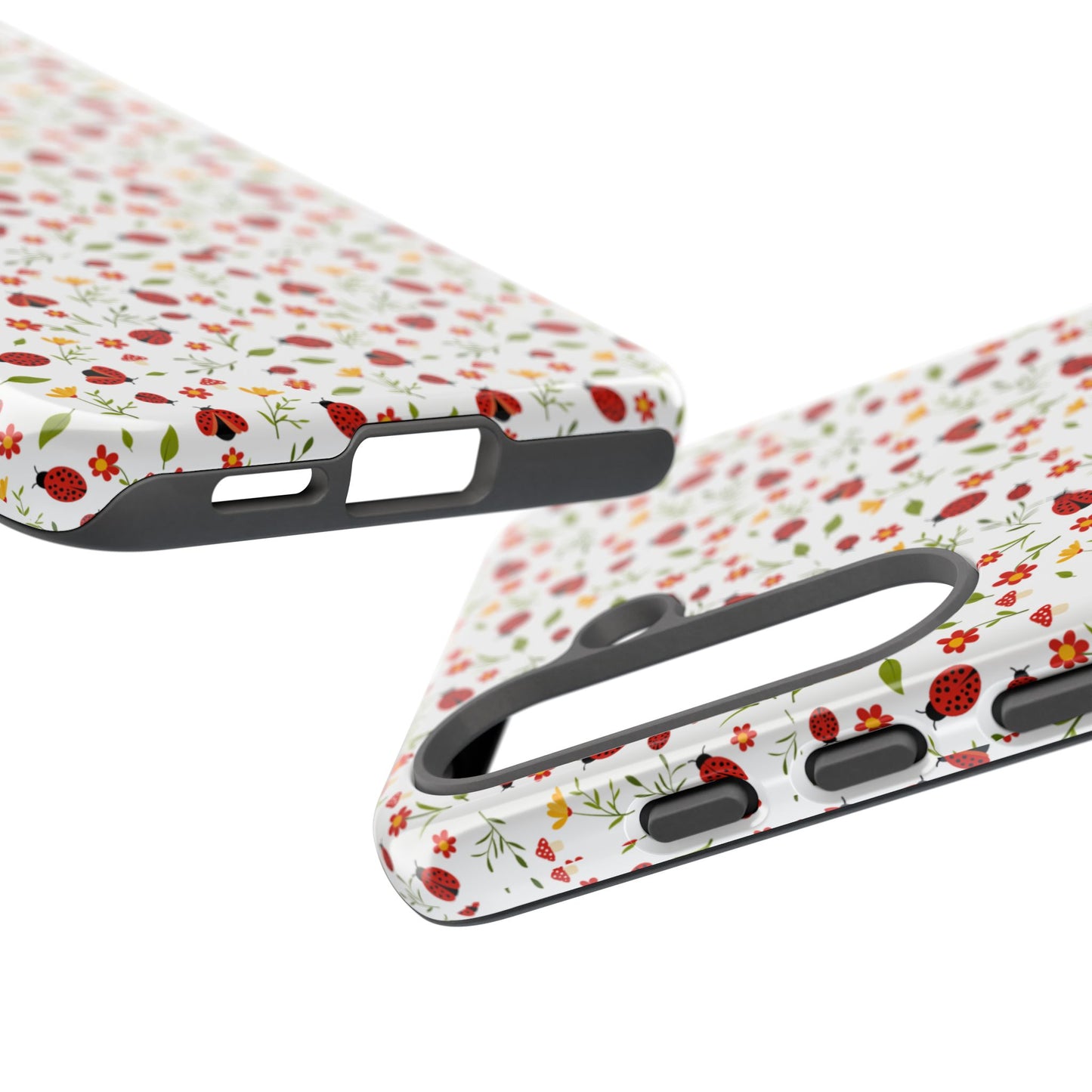 Ladybug Tough Phone Case - Cute Insect Aesthetic, Nature-Inspired Pattern Art, Compatible with iPhone, Galaxy, and Google Phones
