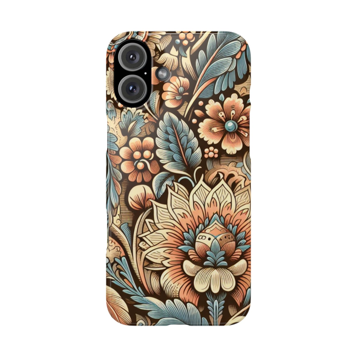 Floral Slim Phone Case, Boho Chic Phone Cover, Stylish Gift for Her, Spring and Summer Accessory, Trendy Phone Protector
