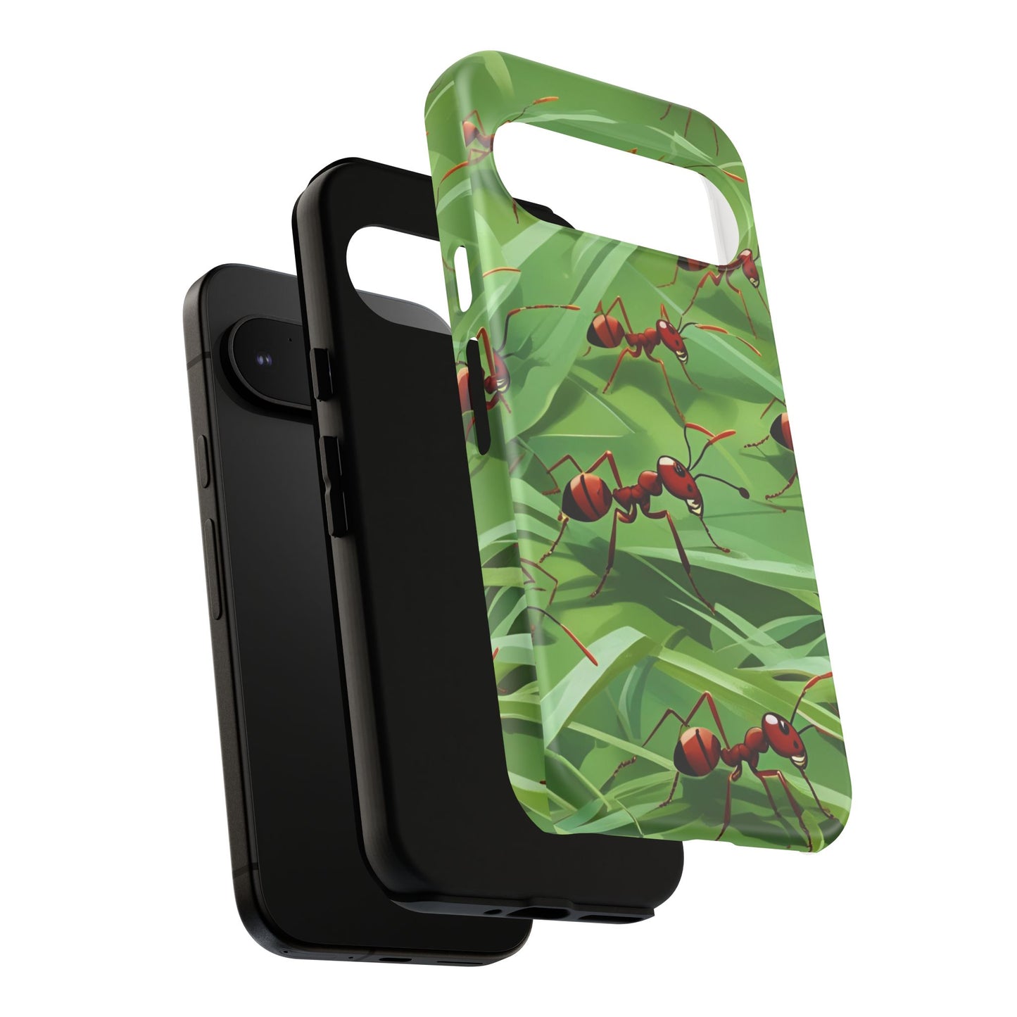 Marching Ant Pattern Tough Phone Case - Realistic Insect Art, Minimalist Nature Aesthetic, Compatible with iPhone, Galaxy, and Google Phones