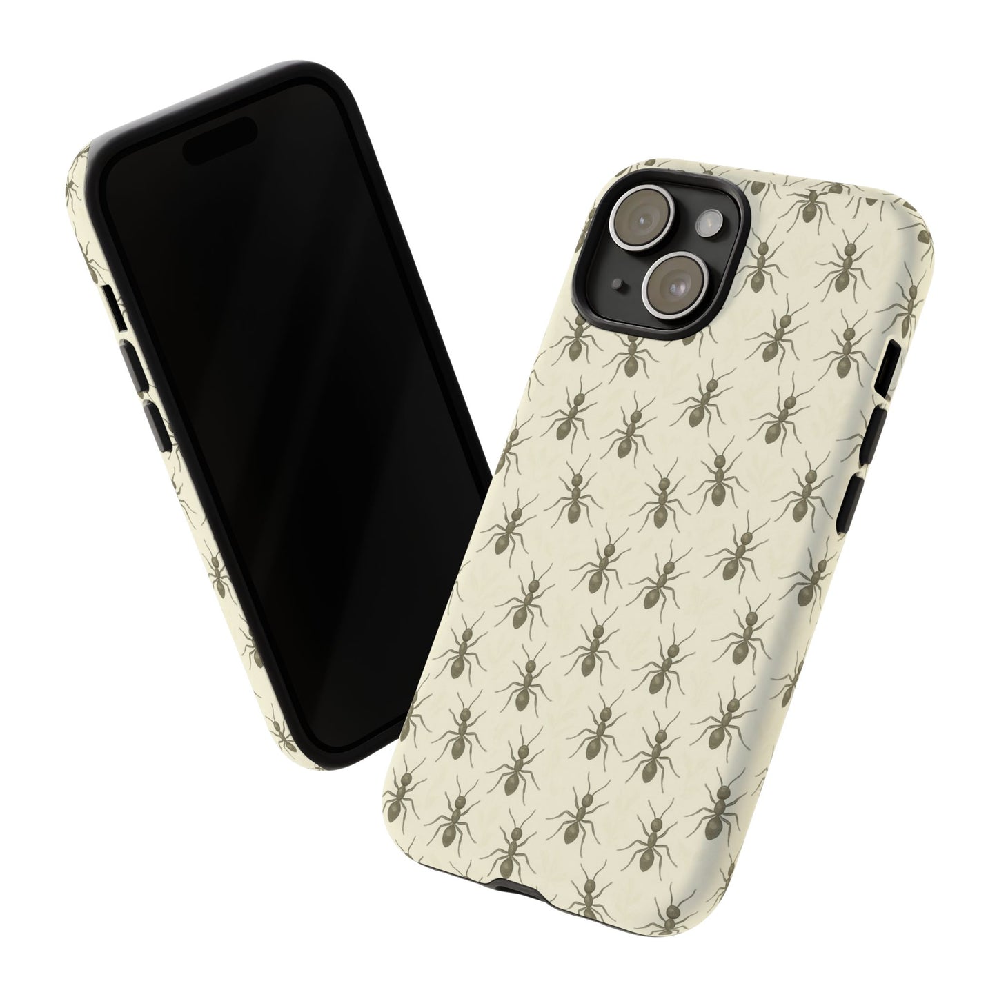 Marching Ant Pattern Tough Phone Case - Realistic Insect Art, Minimalist Nature Aesthetic, Compatible with iPhone, Galaxy, and Google Phones