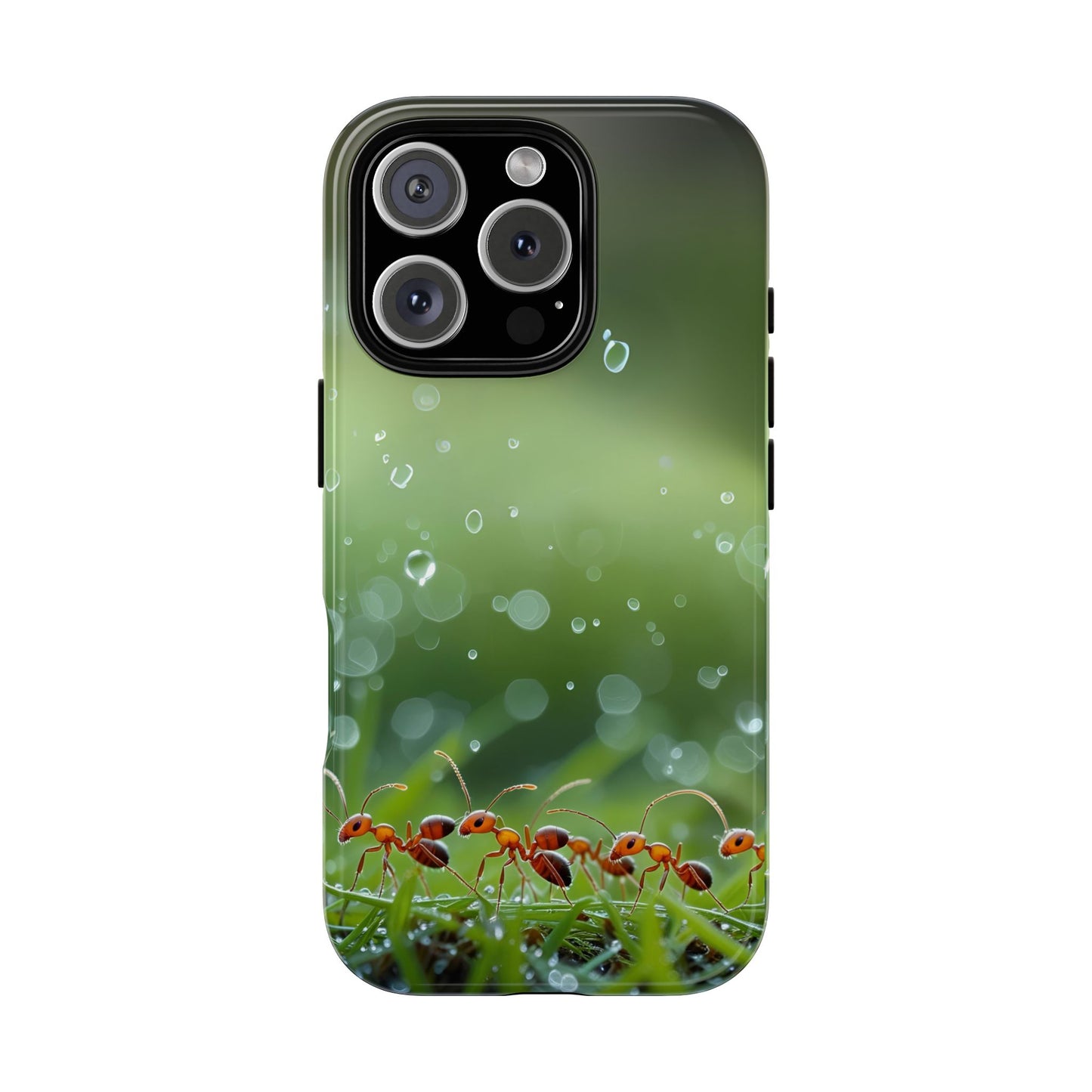 Marching Ant Pattern Tough Phone Case - Realistic Insect Art, Minimalist Nature Aesthetic, Compatible with iPhone, Galaxy, and Google Phones