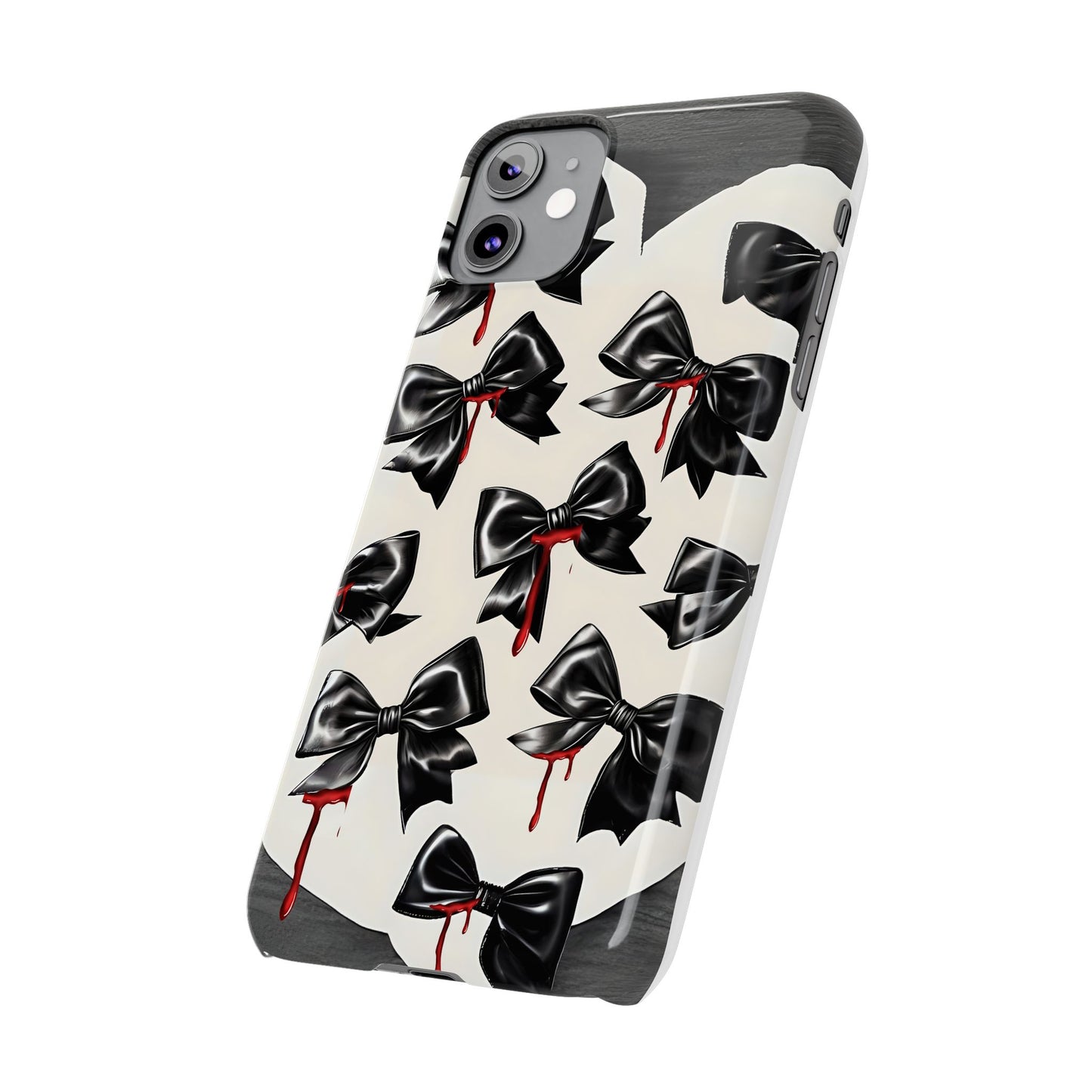 Spooky Halloween Slim Phone Case, Goth Coquette Aesthetic, Cute Horror Style, Perfect for Birthdays and Special Occasions
