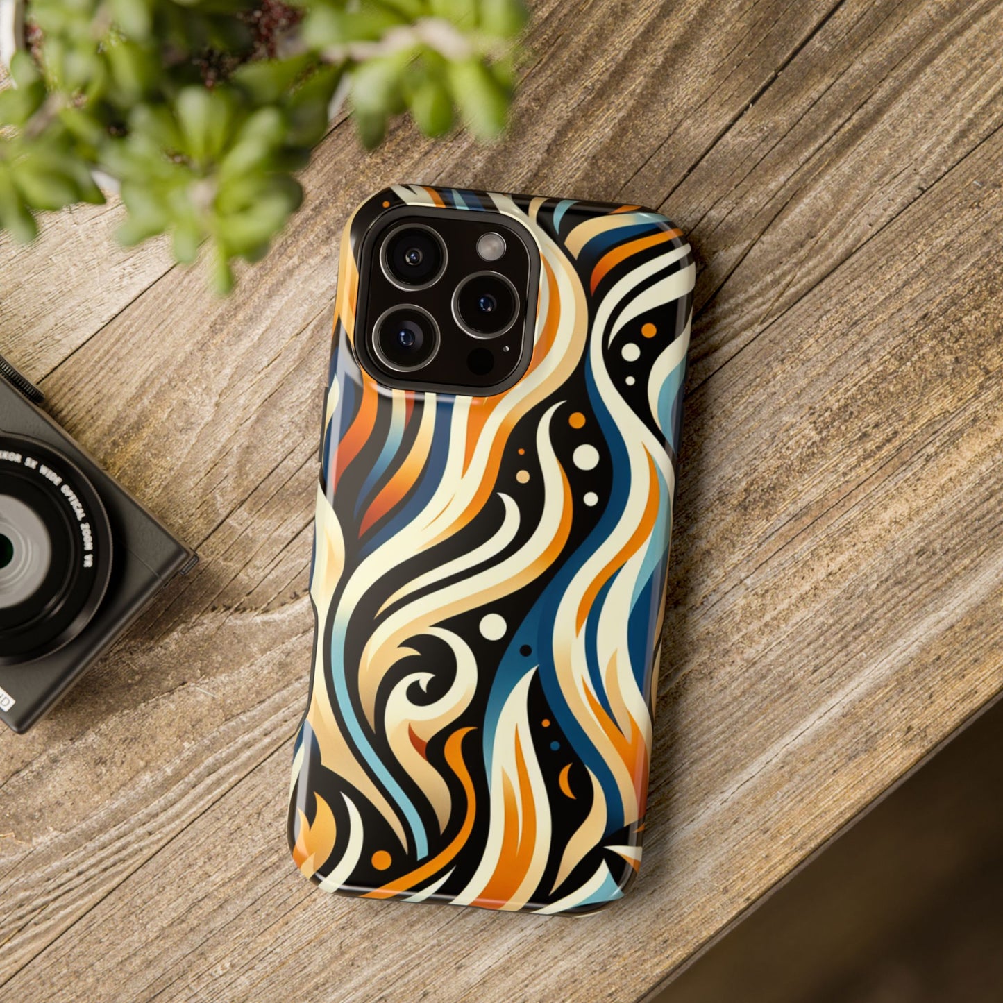 Magnetic Phone Case with Vibrant Abstract Design, Protective Cases for Adults, Trendy Tech Accessories, Gift for Her, Fashionable [...]