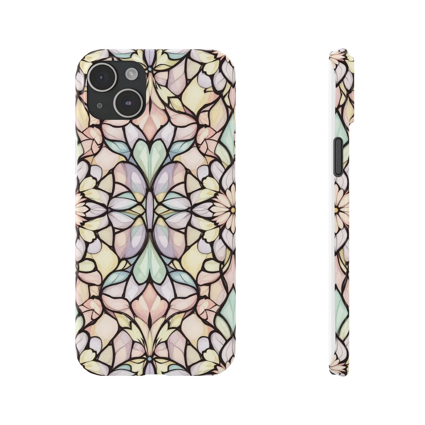 Floral Pattern Slim Phone Case - Perfect Gift for Nature Lovers, Stylish Accessory, Mobile Protection, Unique Design, Spring Vibes