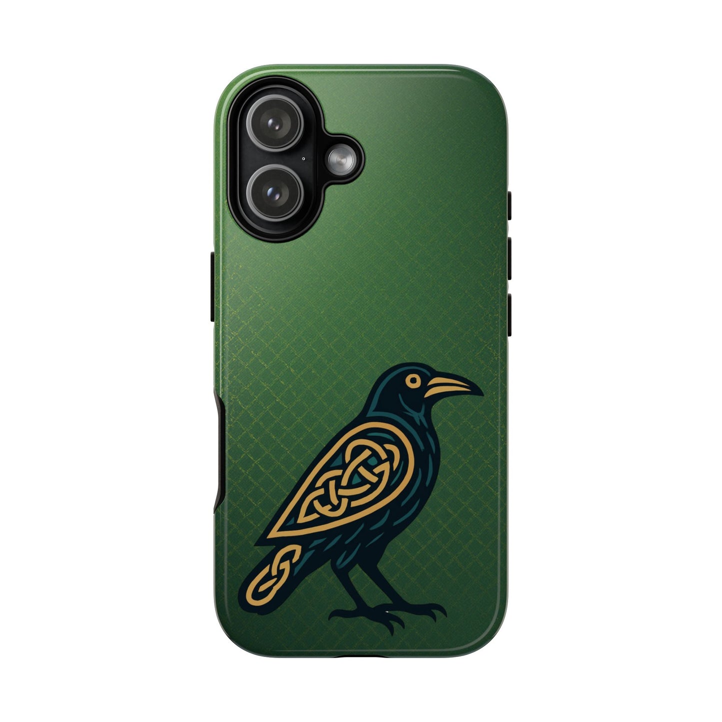Celtic Raven Tough Phone Case, Irish Mythology Bird Design, Gold Raven iPhone Case, Gothic Celtic Symbol, Heritage Gift Idea
