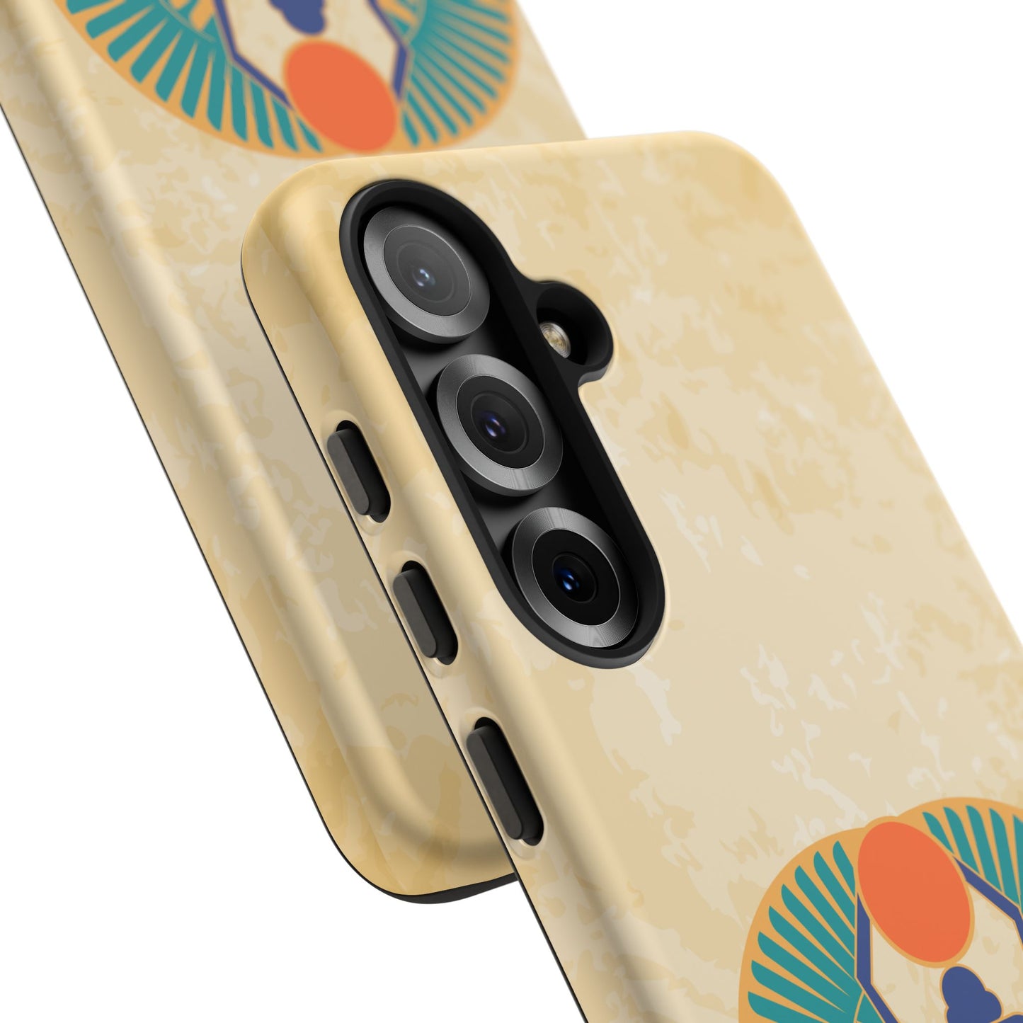 Ancient Egyptian Scarab Beetle Tough Phone Case - Symbol of Rebirth Design, Mythological Art, Compatible with iPhone, Galaxy, and Google