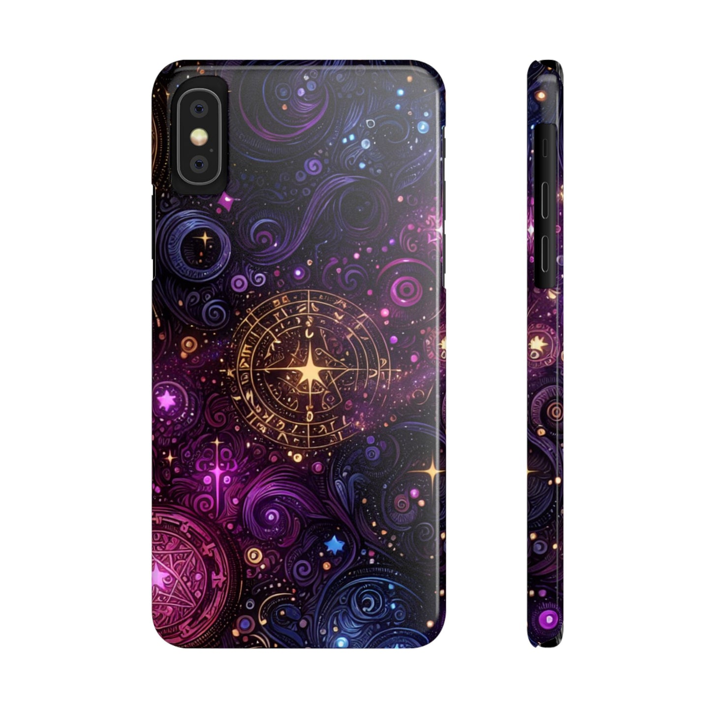 Galactic Slim Phone Cases - Cosmic Design, Astrology Gift, Galaxy Phone Cover, Starry Night Case, Space Lover Accessory