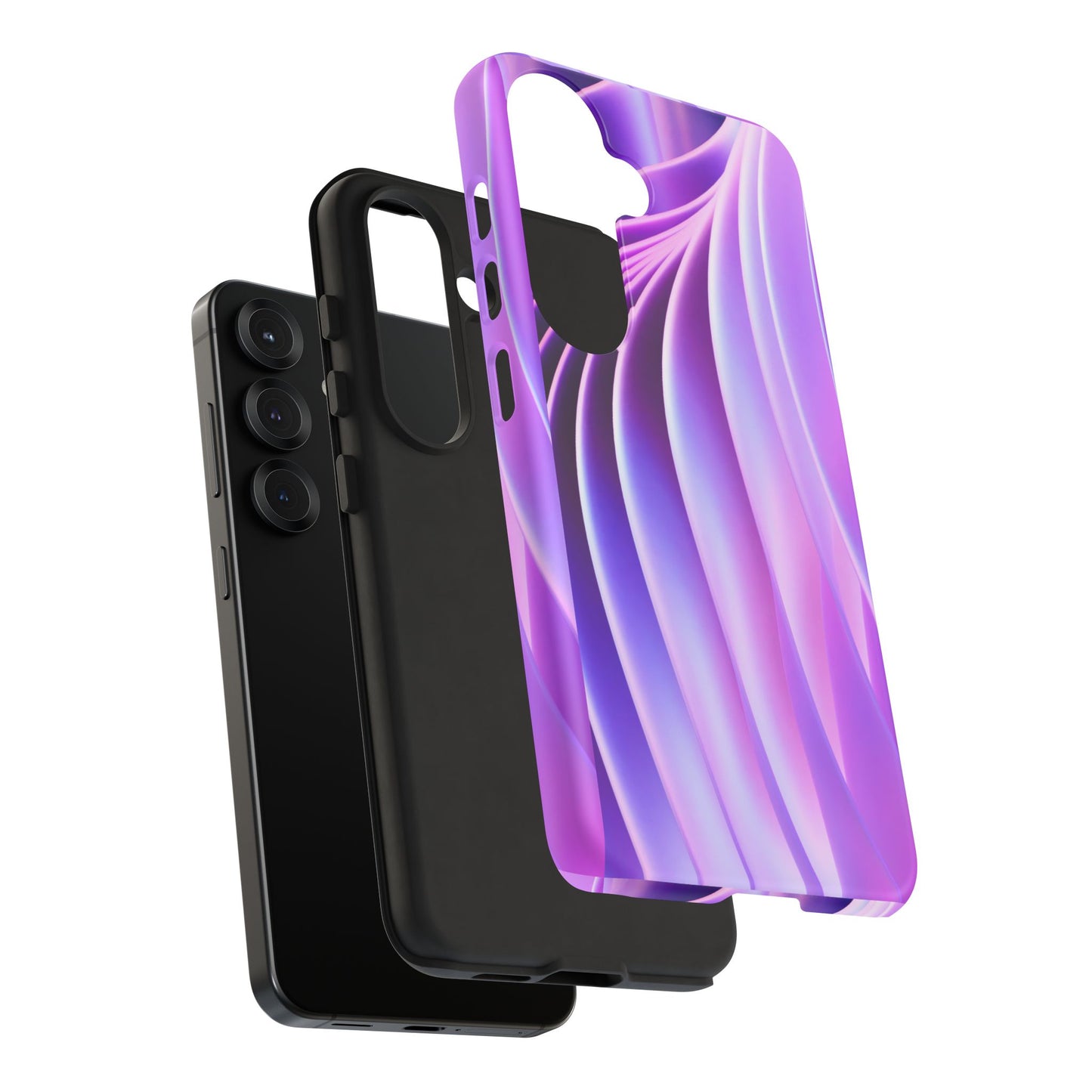 Lavender Wave Tough Phone Case - Abstract Gradient Art, Purple Aesthetic Design, Compatible with iPhone, Galaxy, and Google Phones