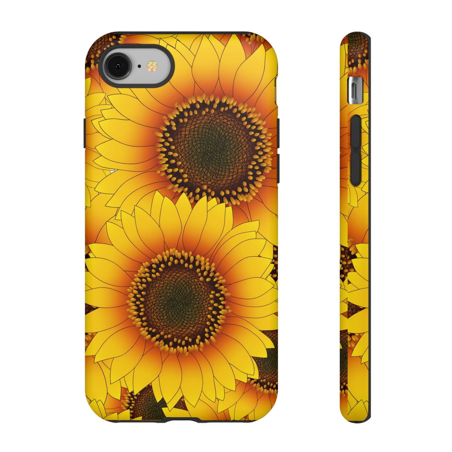Sunflower Aesthetic Tough Phone Case - Bright Floral Art, Bold Yellow Sunflower Design, Compatible with iPhone, Galaxy, and Google Phones