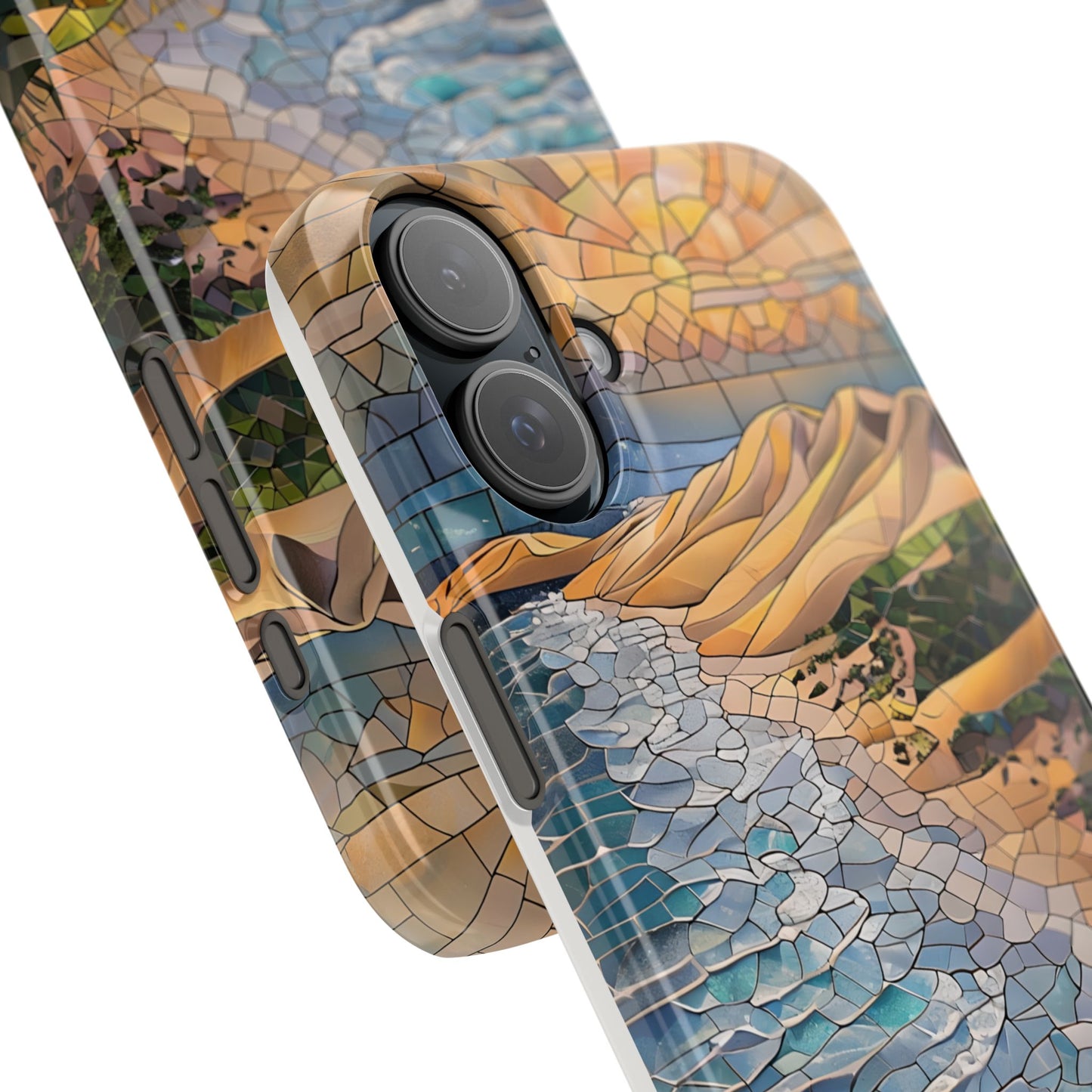 Indiana Dunes National Park Michigan Slim Phone Case, Mosaic Phone Case, East U.S. Nature Art, Coastal Chic, Ocean Lovers, Nature Inspired