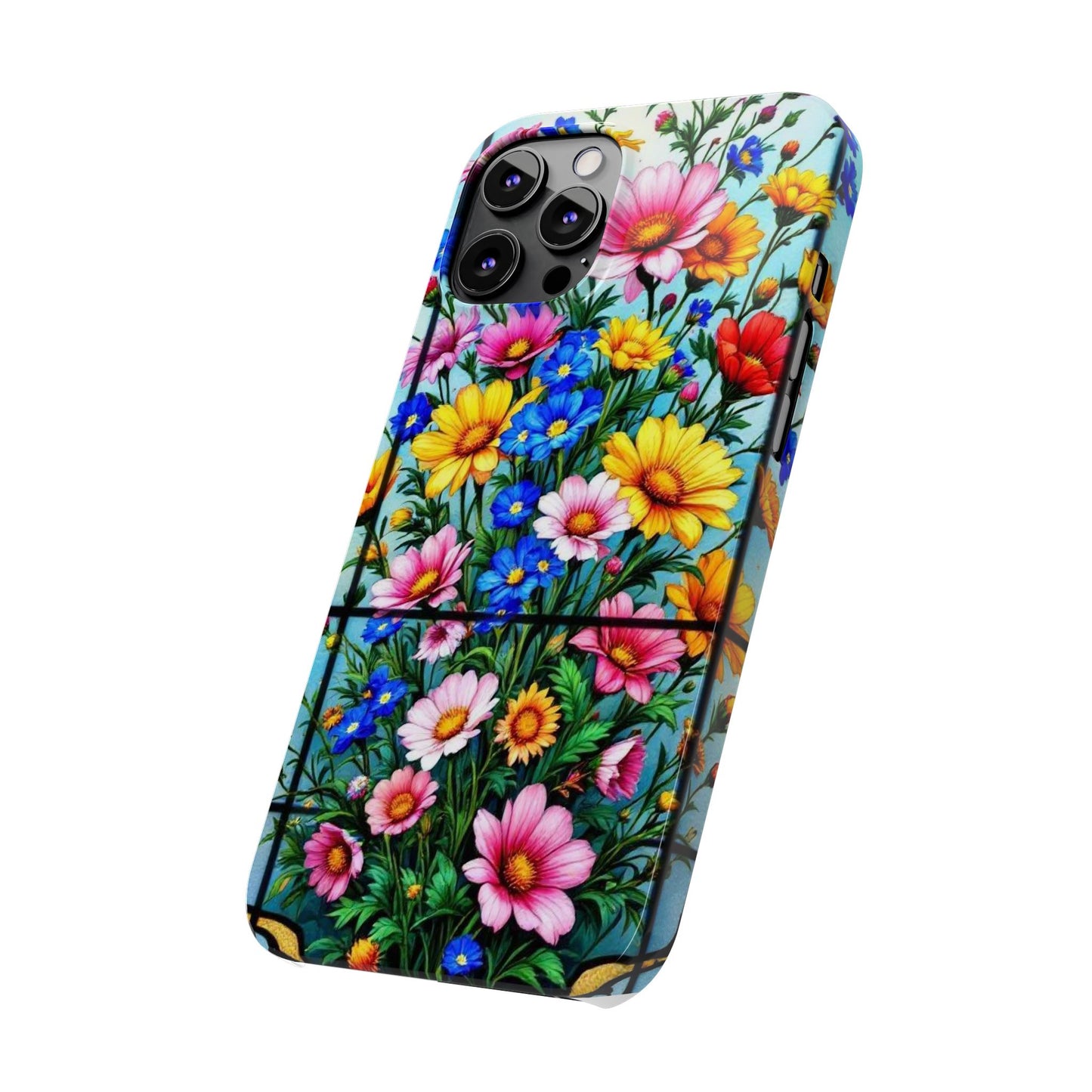 Vibrant Floral Slim Phone Cases | Cute Phone Cover Gifts for Nature Lovers, Spring Decor, Birthday or Holiday Gifts, Flower Design
