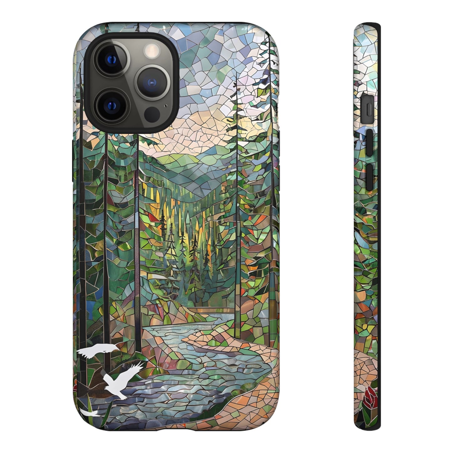 Olympic National Park Phone Case, Mosaic Phone Case, Olympic National Park Art Gift, Scenic Waterfall Phone Cover, Landscape Aesthetic Case