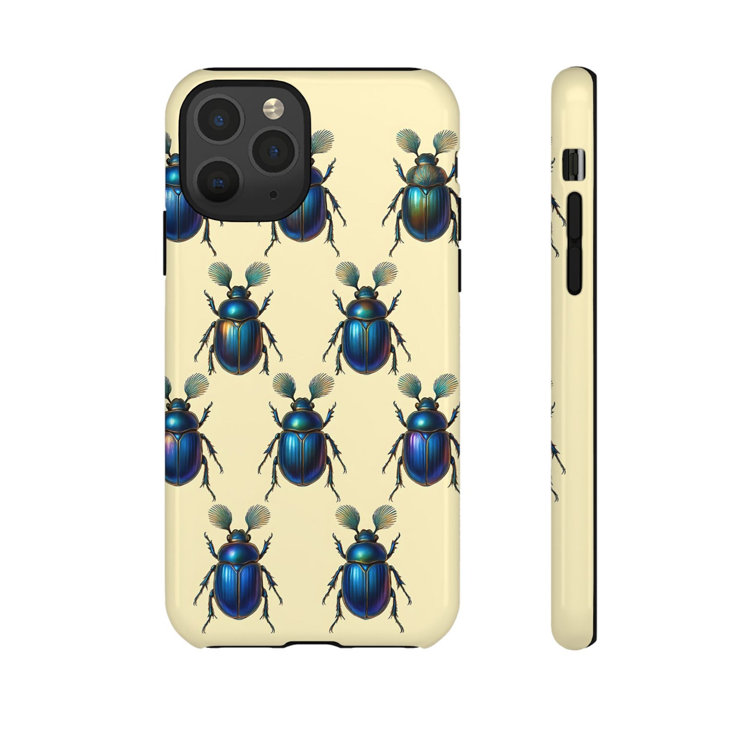 Beetle Tough Phone Case - Nature-Inspired Insect Art, Vintage Bug Pattern Design, Compatible with iPhone, Galaxy, and Google Phones