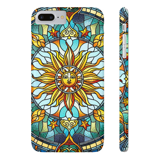 Colorful Stained Glass Sun Phone Case | Unique Slim Phone Cover | Boho Chic Gift for Nature Lovers, Artsy Decor, Summer Vibe, Festival [...]