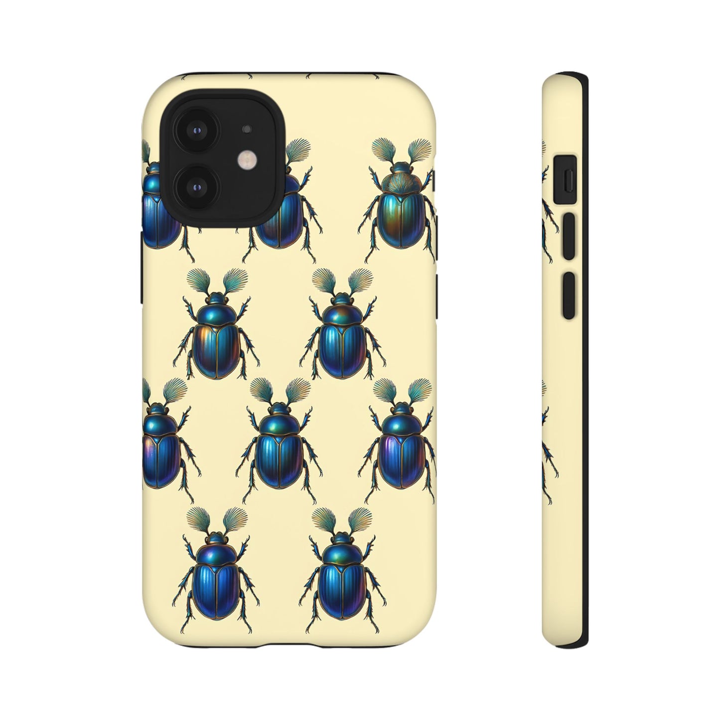 Beetle Tough Phone Case - Nature-Inspired Insect Art, Vintage Bug Pattern Design, Compatible with iPhone, Galaxy, and Google Phones