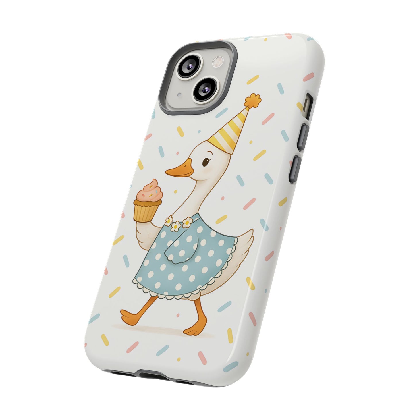 Birthday Goose Tough Phone Case, Party Animal Gift Idea, Silly Goose Compatible with iPhone 17, 16, 15, 14, 13, Galaxy, Google