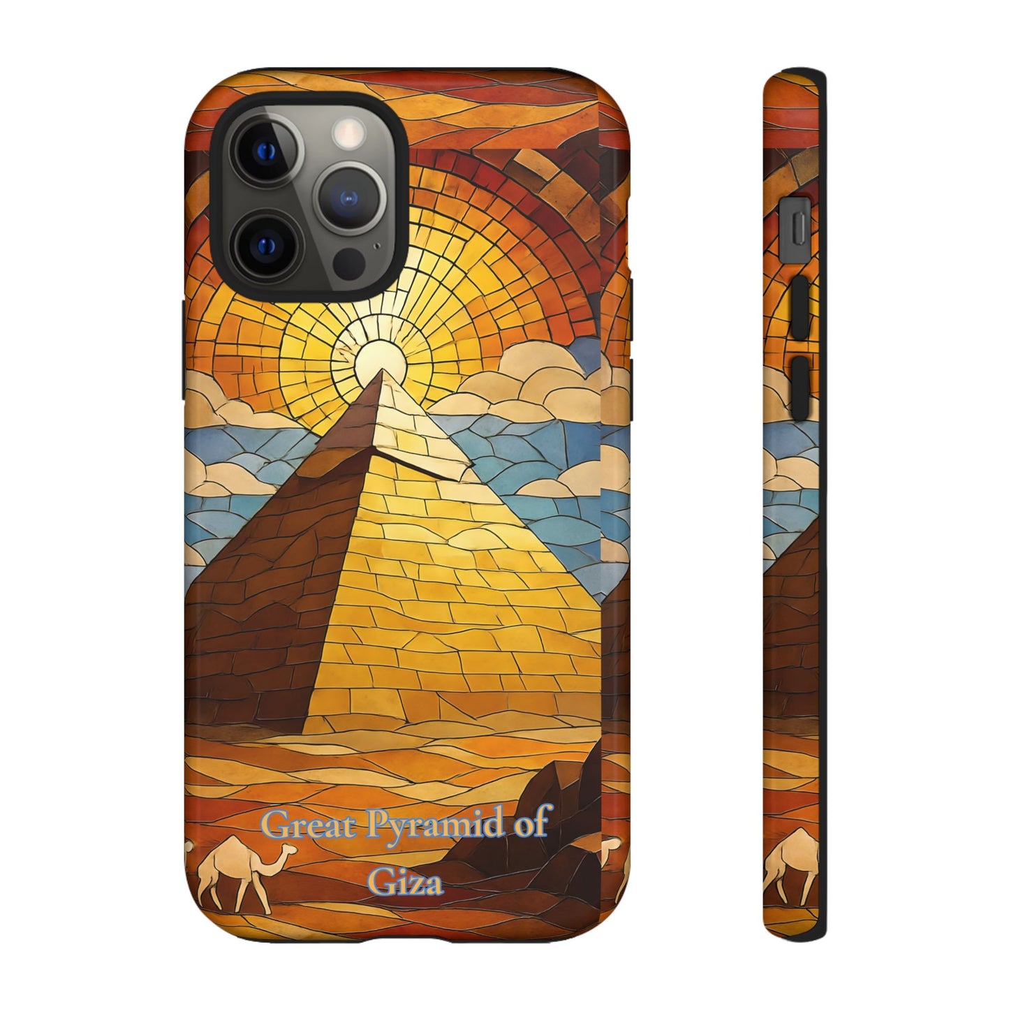 Great Pyramid of Giza Tough Phone Case - Ancient Egypt Aesthetic, World Wonder Art Design, Compatible with iPhone, Galaxy, and Google Phones