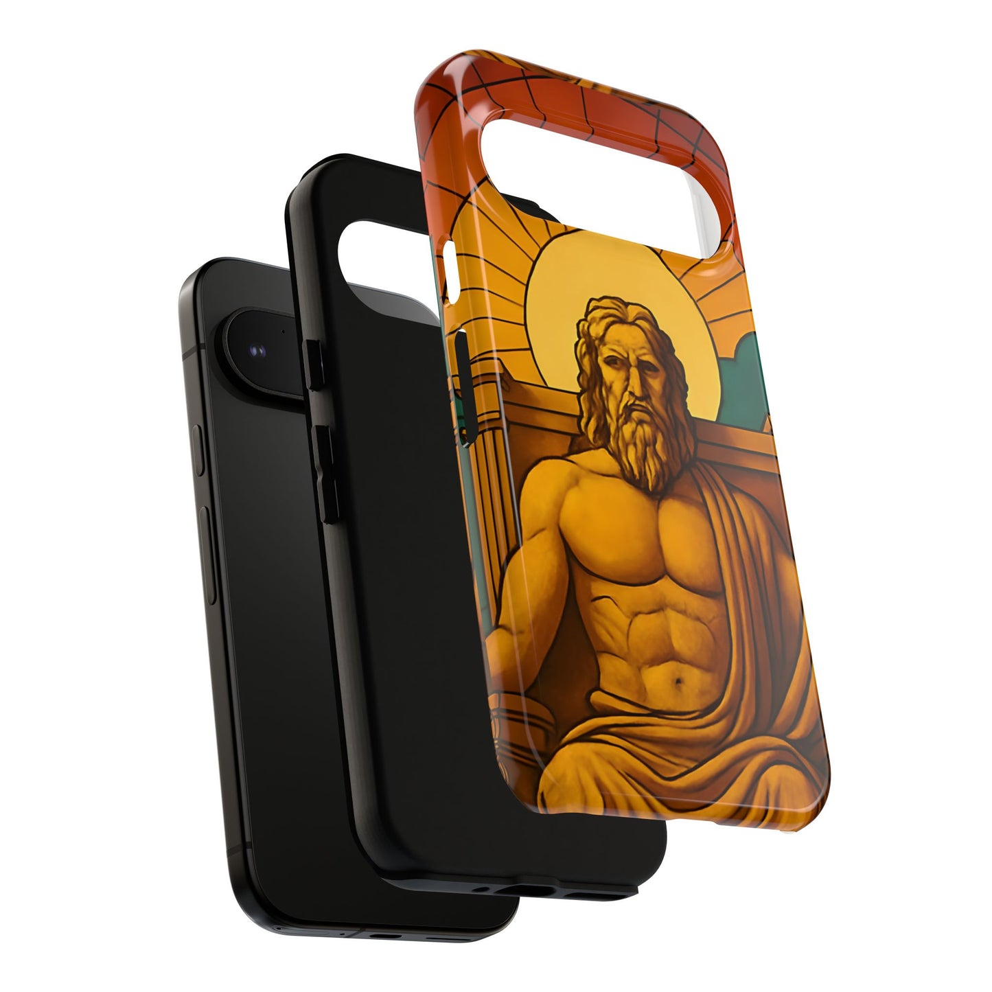 Olympia Zeus Statue Tough Phone Case - Classic Greek Art Design, Historic World Wonder Aesthetic, Compatible with iPhone, Galaxy, and Google