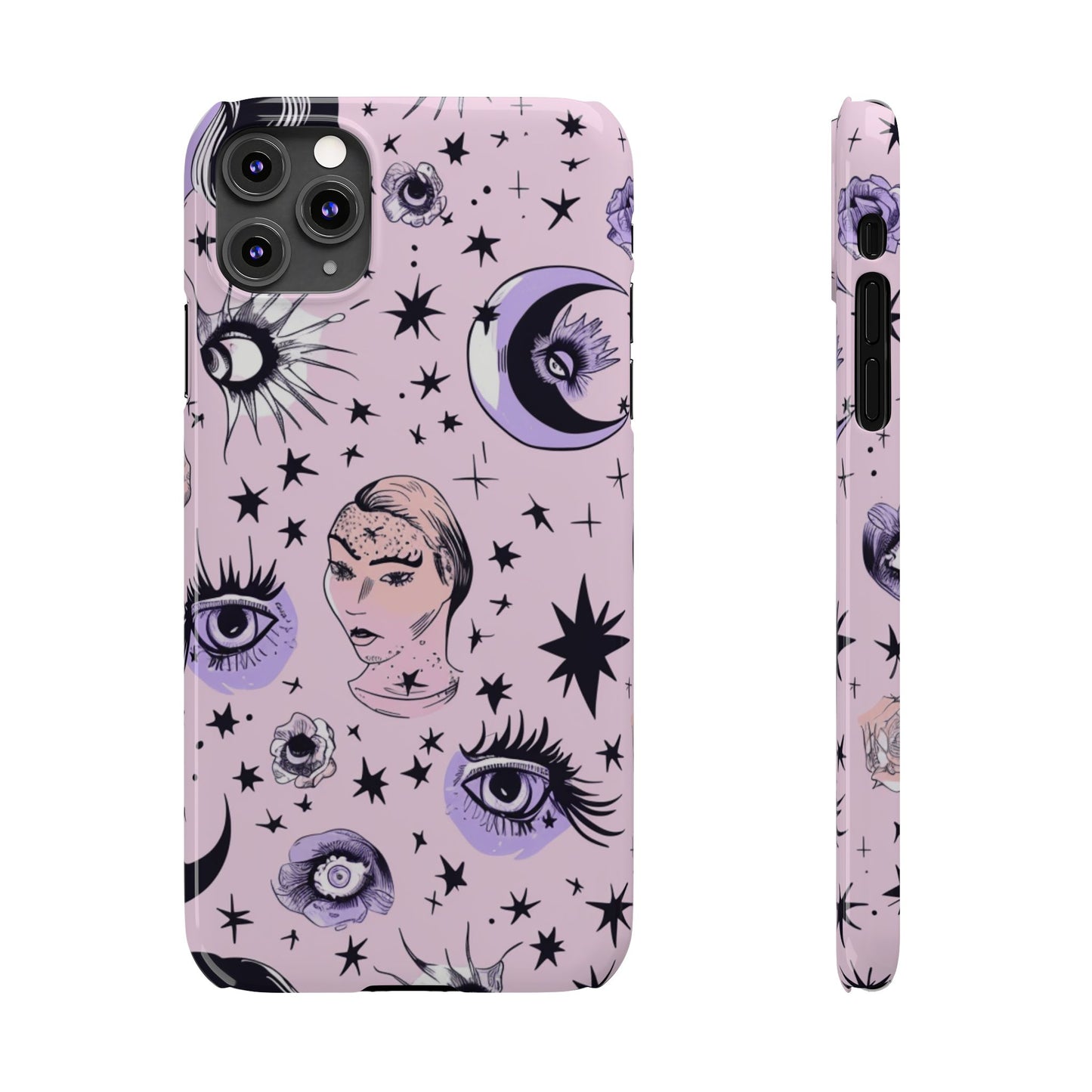 Celestial Slim Phone Cases - Stylish Cosmic Design, Personalized Phone Protectors, Astrology Gifts, Unique Phone Accessories, Moon & Stars