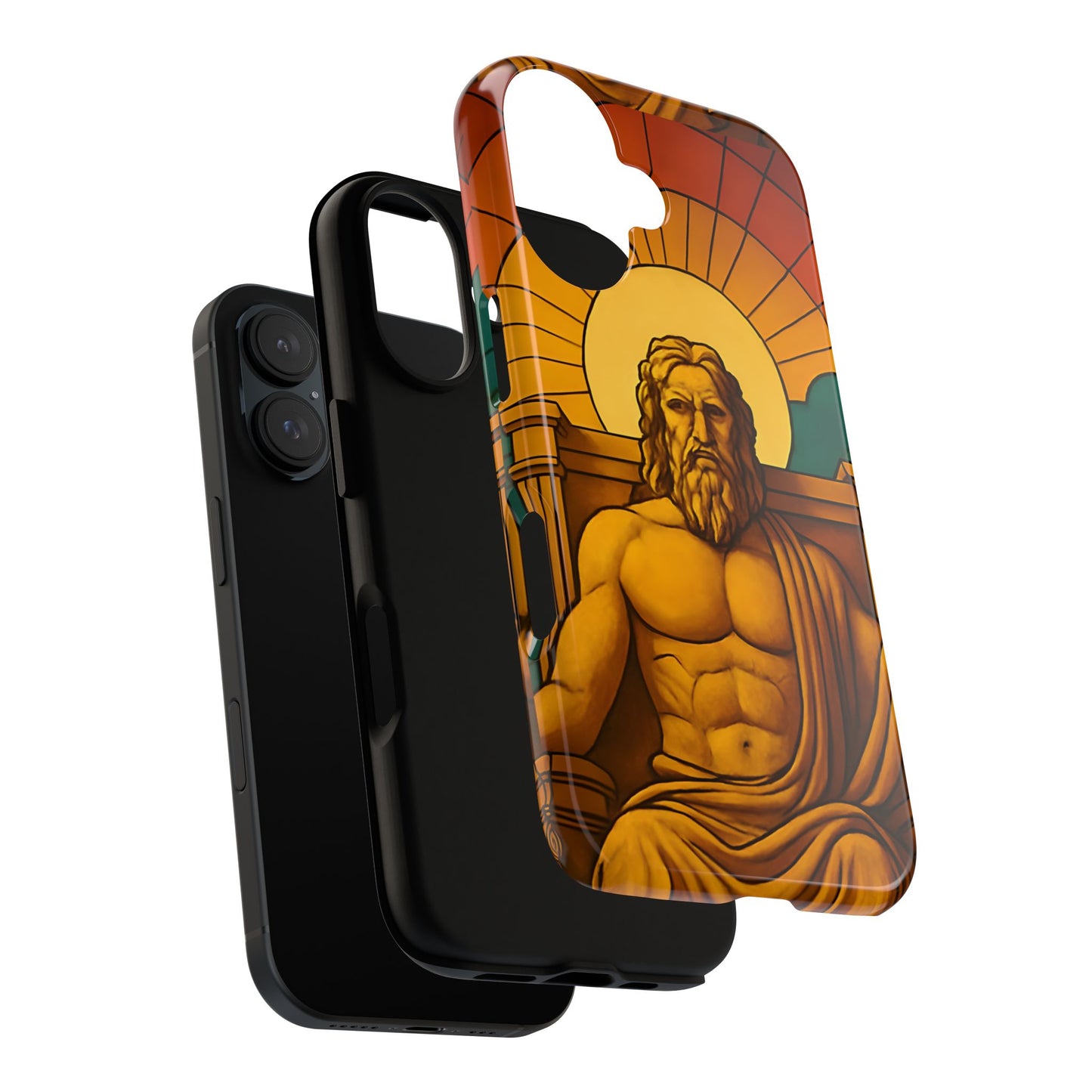 Olympia Zeus Statue Tough Phone Case - Classic Greek Art Design, Historic World Wonder Aesthetic, Compatible with iPhone, Galaxy, and Google