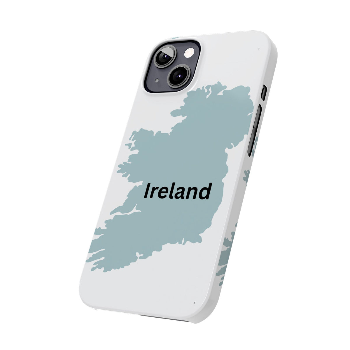 Ireland Map Slim Phone Case, Country Map Phone Cover Compatible with iPhone 17, 16, 15, 14, 13, 12, 11