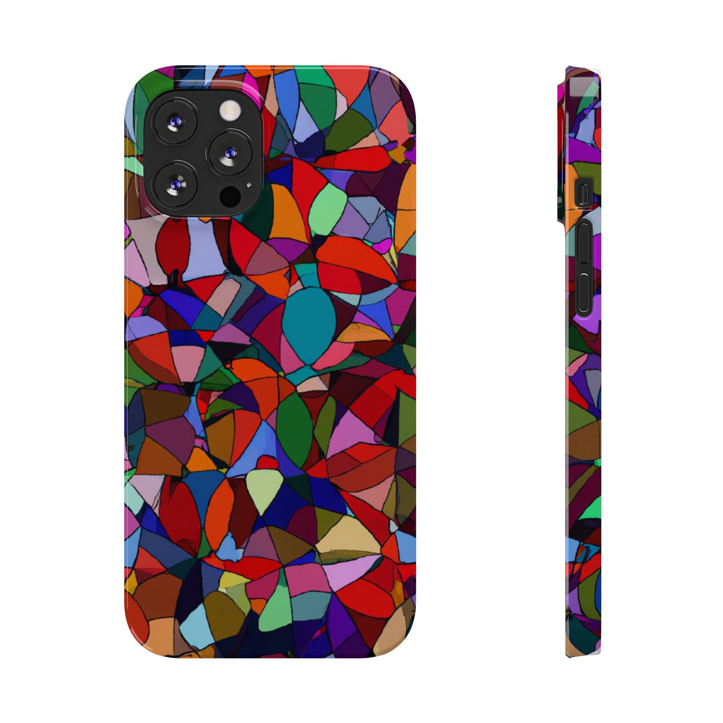 Colorful Stained Glass Modern Abstract- Colorful Art, Stylish Accessory, Fun Gift, Unique Design, Phone Protection