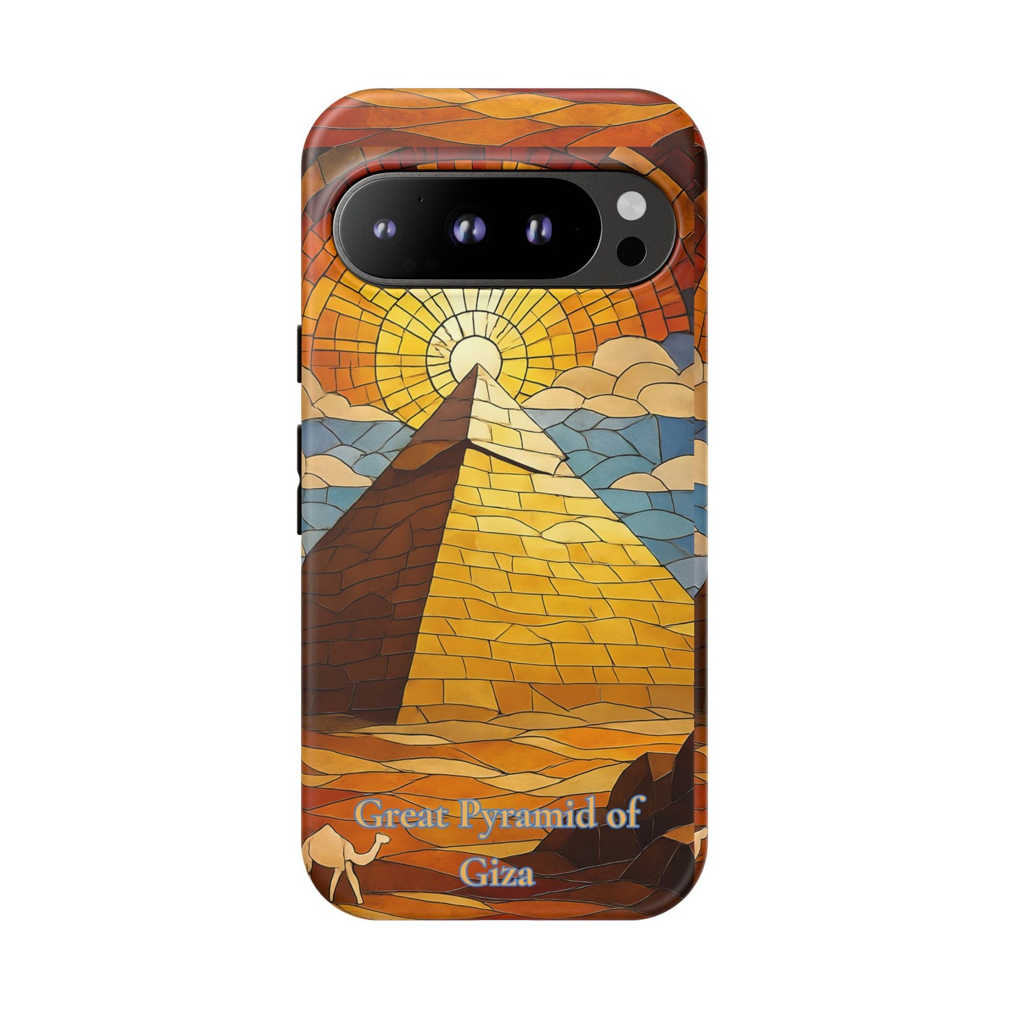 Great Pyramid of Giza Tough Phone Case - Ancient Egypt Aesthetic, World Wonder Art Design, Compatible with iPhone, Galaxy, and Google Phones