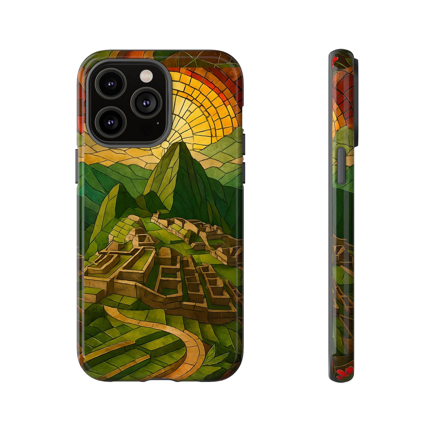 Inca Ruins Tough Phone Case - Machu Picchu Landmark Design, Historic Peru Travel Aesthetic Compatible with iPhone, Galaxy, and Google Phones