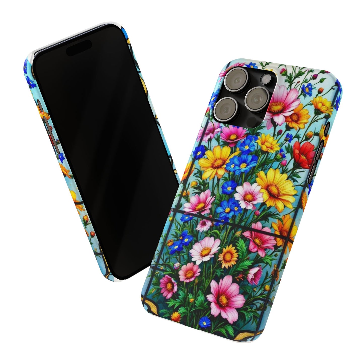 Vibrant Floral Slim Phone Cases | Cute Phone Cover Gifts for Nature Lovers, Spring Decor, Birthday or Holiday Gifts, Flower Design