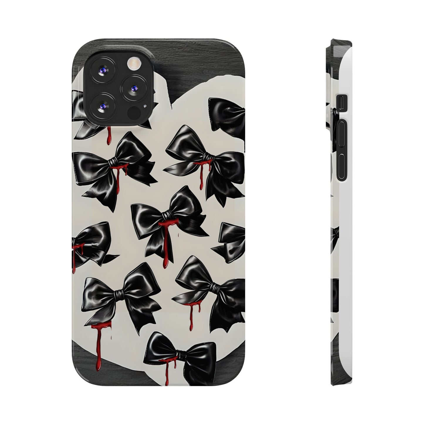 Spooky Halloween Slim Phone Case, Goth Coquette Aesthetic, Cute Horror Style, Perfect for Birthdays and Special Occasions