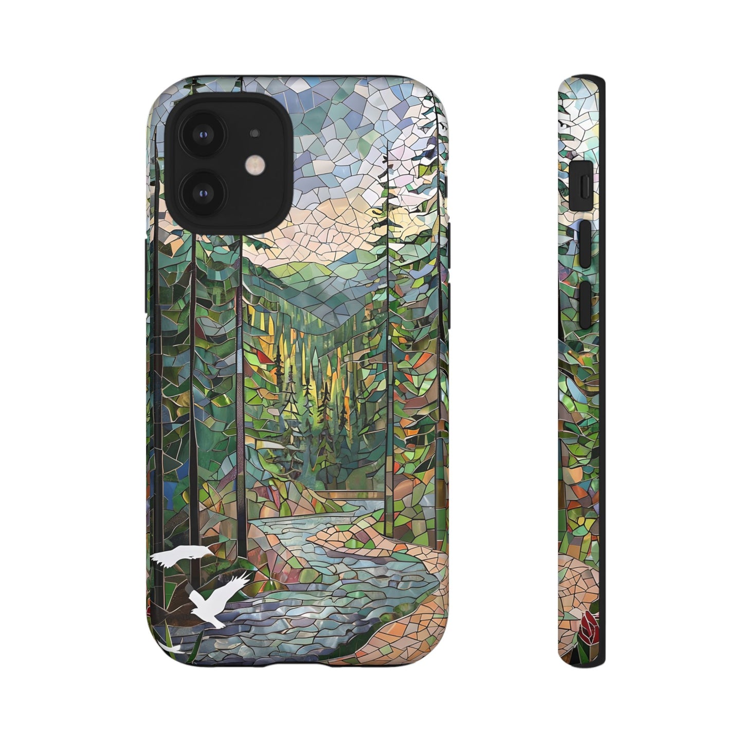 Olympic National Park Phone Case, Mosaic Phone Case, Olympic National Park Art Gift, Scenic Waterfall Phone Cover, Landscape Aesthetic Case