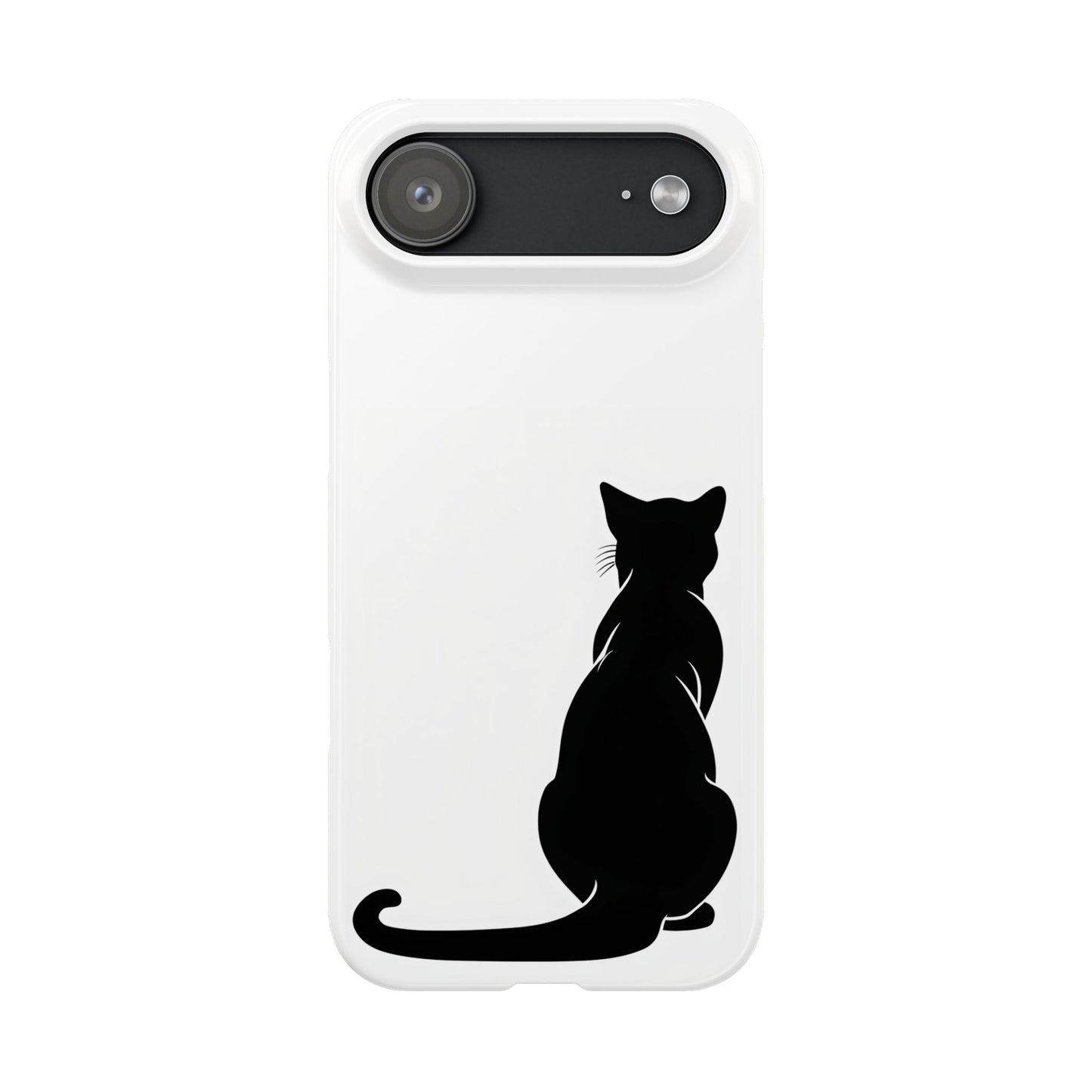 Black Cat Halloween Slim Phone Case Coquette, Creepy Cute Gift for Her, Goth Coquette Spooky Case, Compatible with iPhone, Galaxy, Google