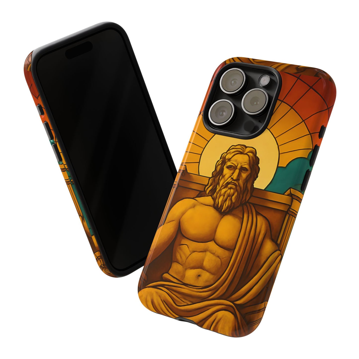 Olympia Zeus Statue Tough Phone Case - Classic Greek Art Design, Historic World Wonder Aesthetic, Compatible with iPhone, Galaxy, and Google