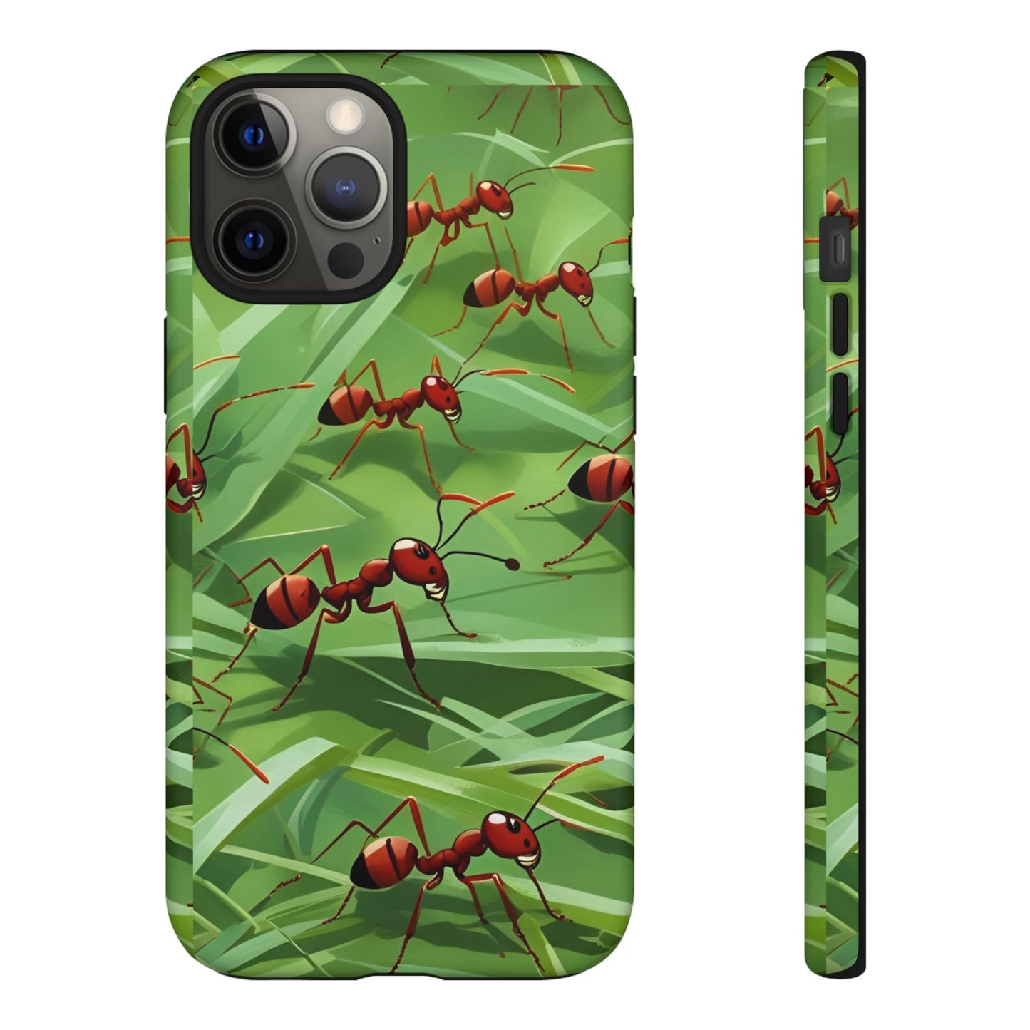 Marching Ant Pattern Tough Phone Case - Realistic Insect Art, Minimalist Nature Aesthetic, Compatible with iPhone, Galaxy, and Google Phones