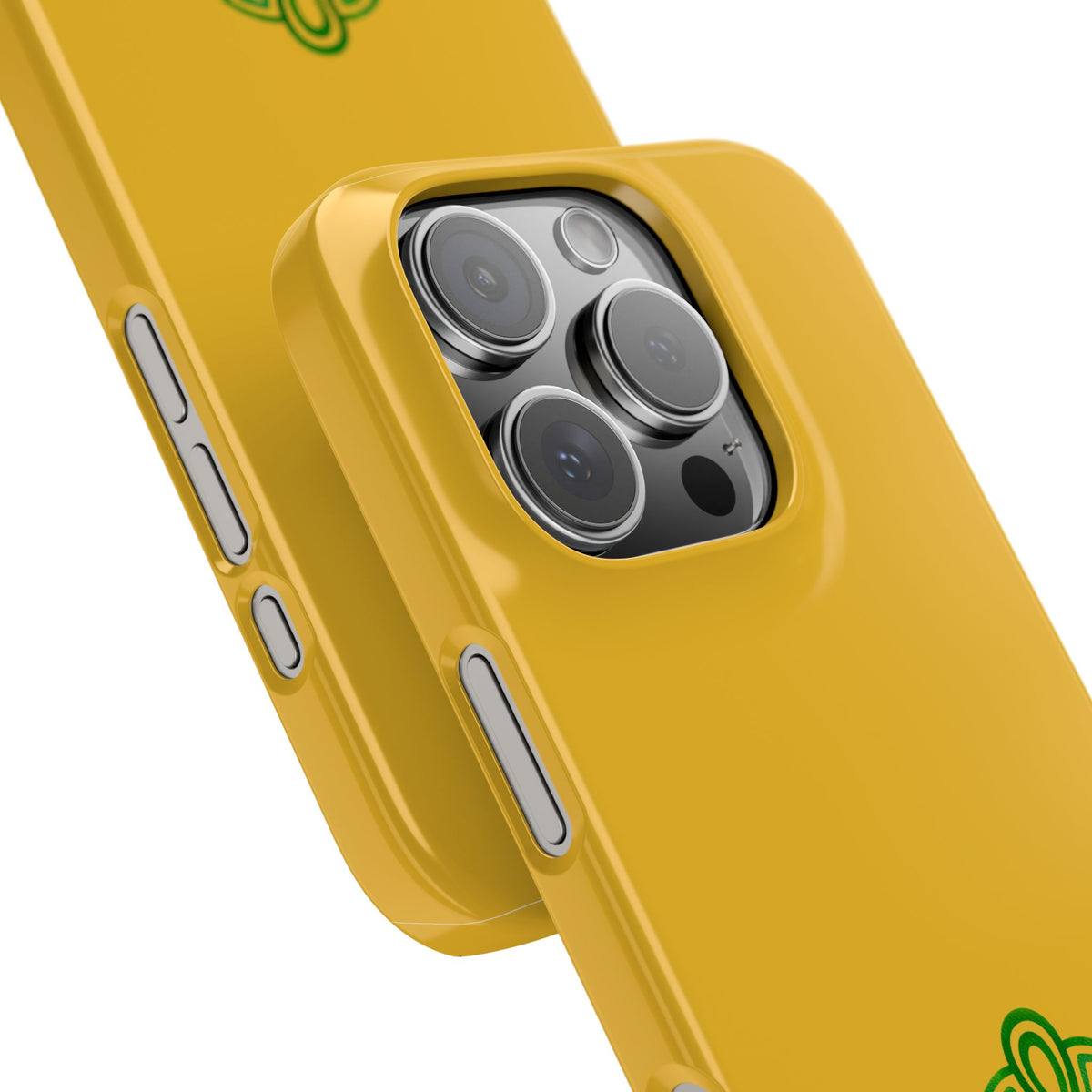 Irish Claddagh Slim Phone Case, Gold and Green Design Phone Cover, Ireland Art Compatible with iPhone 17, 16, 15, 14, 13, 12, 11