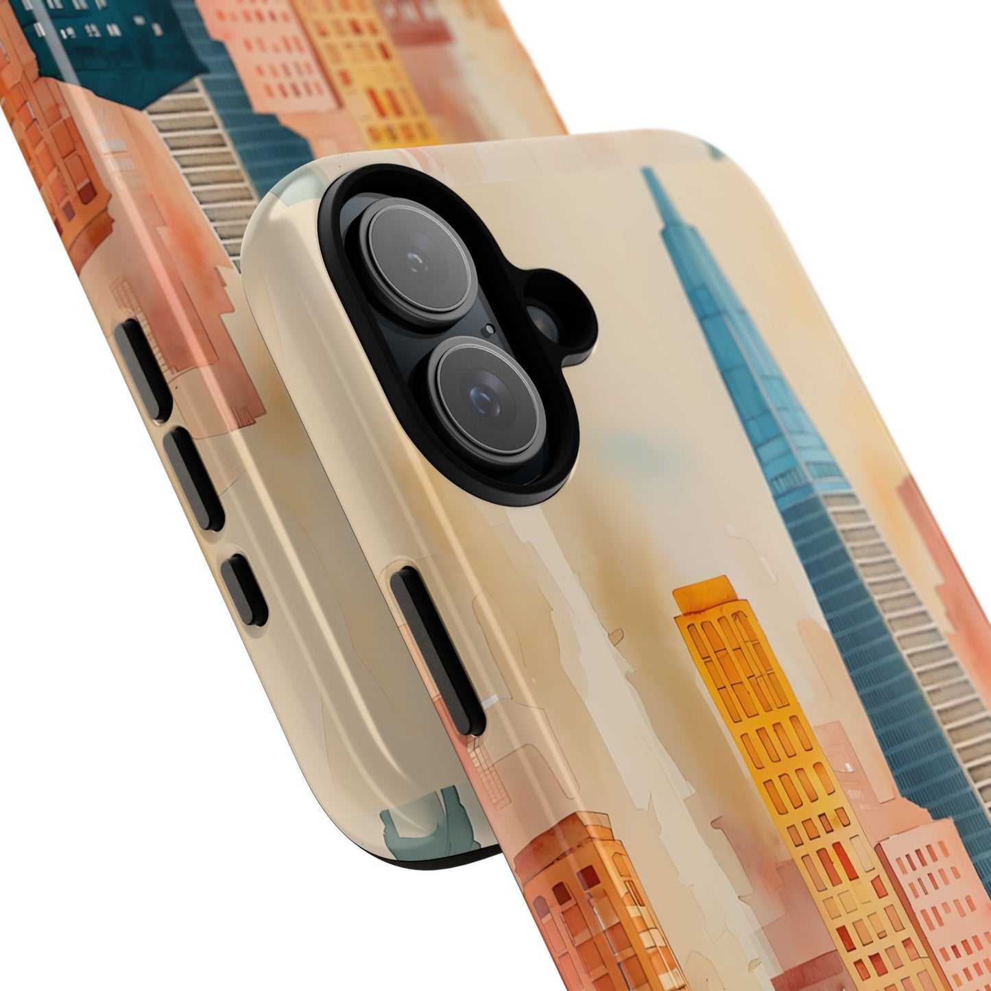 San Francisco Cityscape Tough Phone Case - Tropical Skyline Aesthetic, Sunset Beach Urban Art, Compatible with iPhone, Galaxy, and Google