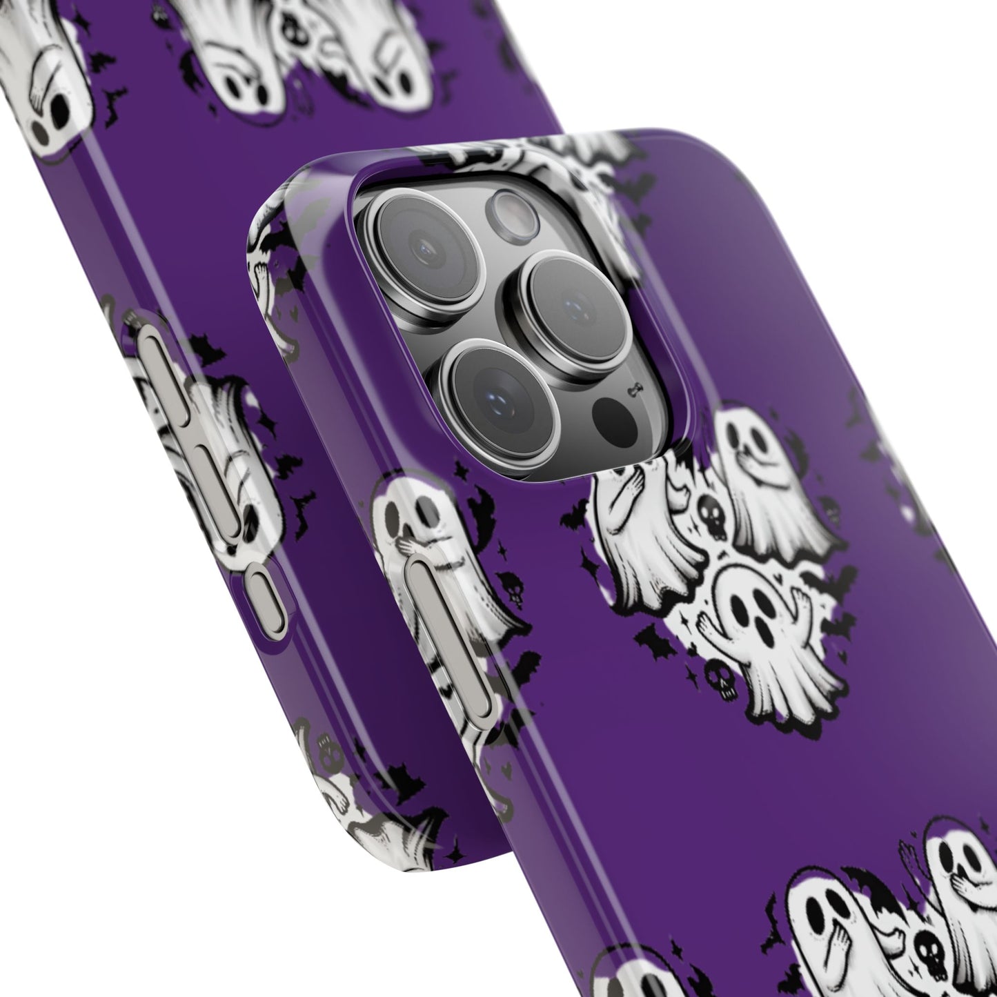 Cute Ghost Heart Slim Phone Case, Creepy Cute Spooky Heart Print, Goth Coquette Aesthetic Spooky Accessories, Halloween Gift Case