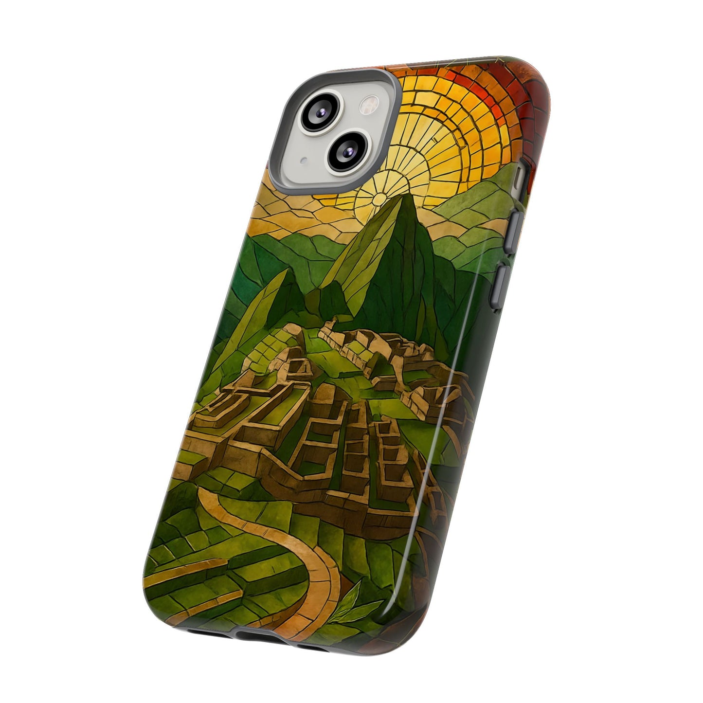 Inca Ruins Tough Phone Case - Machu Picchu Landmark Design, Historic Peru Travel Aesthetic Compatible with iPhone, Galaxy, and Google Phones