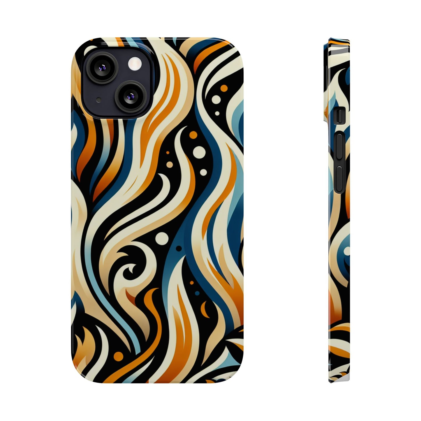 Stylish Slim Phone Cases with Bold Abstract Design, Phone Accessories, Trendy Gift, Unique Art, Colorful Protective Cover