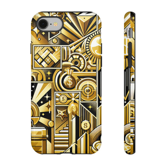 Sagittarius Zodiac Phone Case, Luxury Gold Astrology Gift for Her, Celestial Star Sign Cover with Money and Success Symbols, Birthday Gift