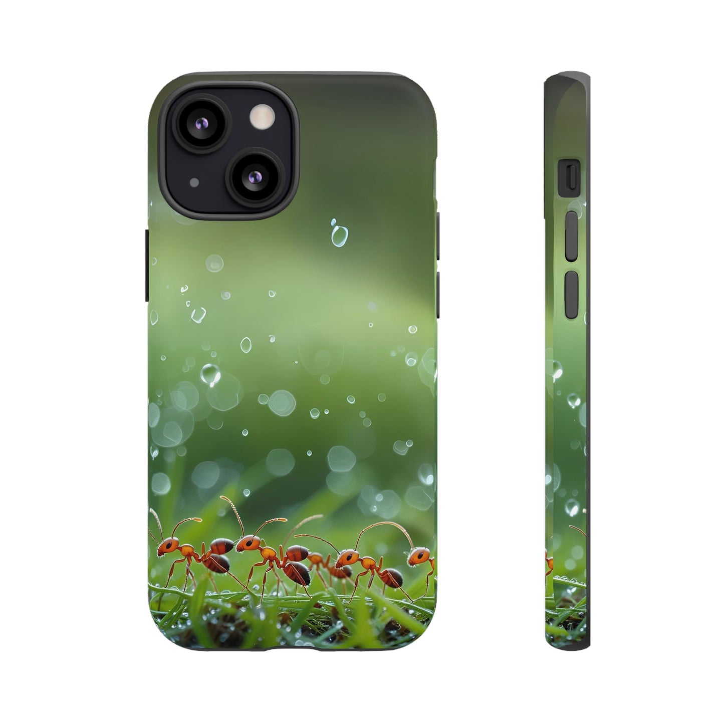 Marching Ant Pattern Tough Phone Case - Realistic Insect Art, Minimalist Nature Aesthetic, Compatible with iPhone, Galaxy, and Google Phones