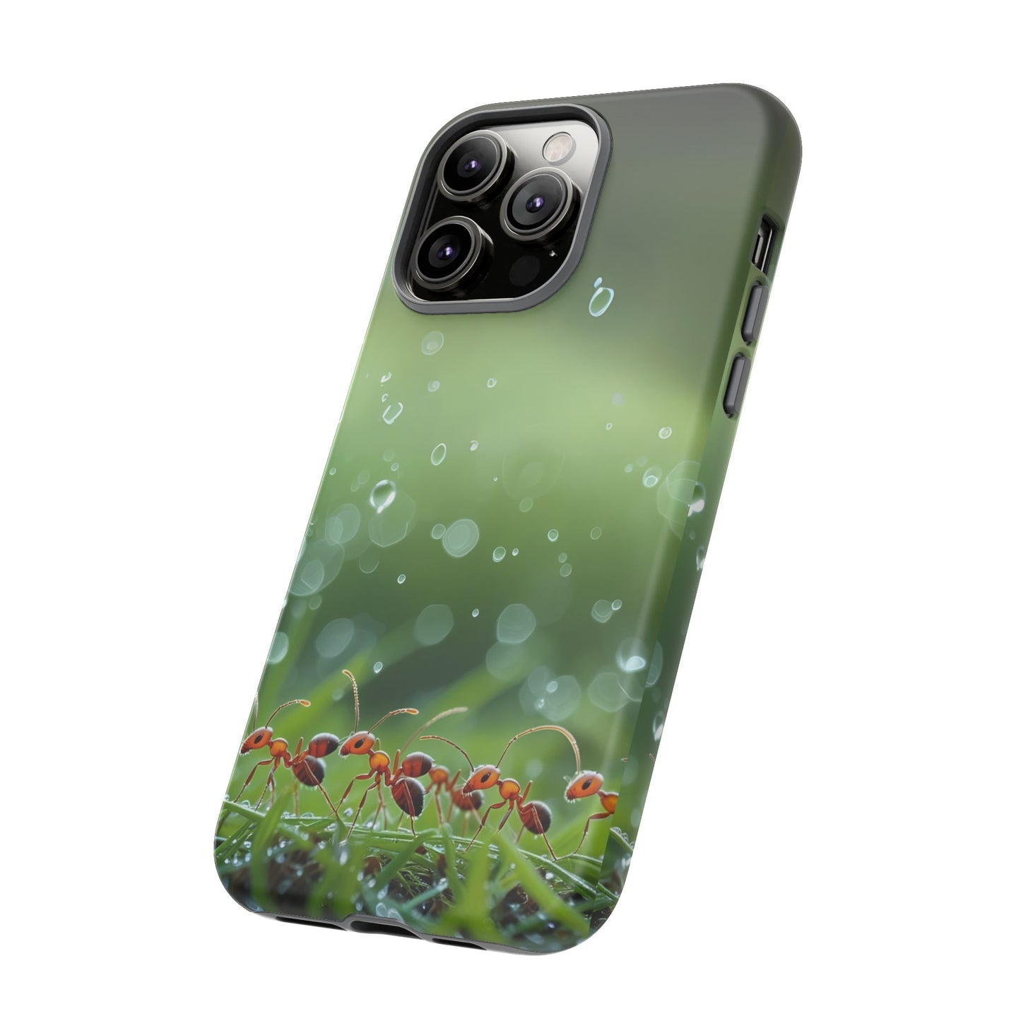 Marching Ant Pattern Tough Phone Case - Realistic Insect Art, Minimalist Nature Aesthetic, Compatible with iPhone, Galaxy, and Google Phones