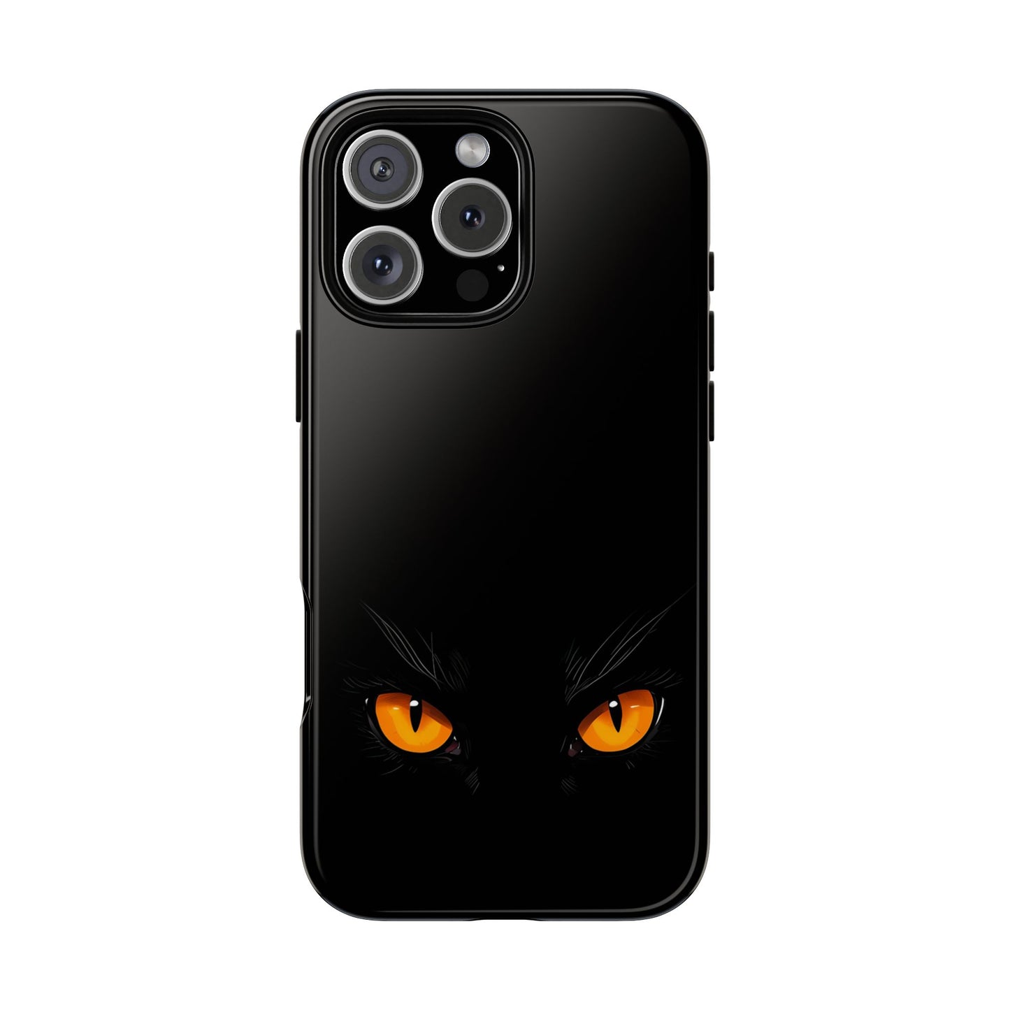Black Cat Tough Phone Case - Gothic Halloween Aesthetic, Subtle Spookycore Aesthetic, Compatible with iPhone, Galaxy, and Google Phones
