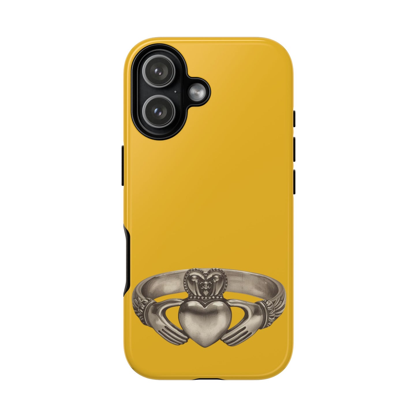 Claddagh Tough Phone Case Irish Symbol Ring Love Loyalty Friendship Vintage Gold Compatible with iPhone 17 16 15 14 13 Galaxy Google