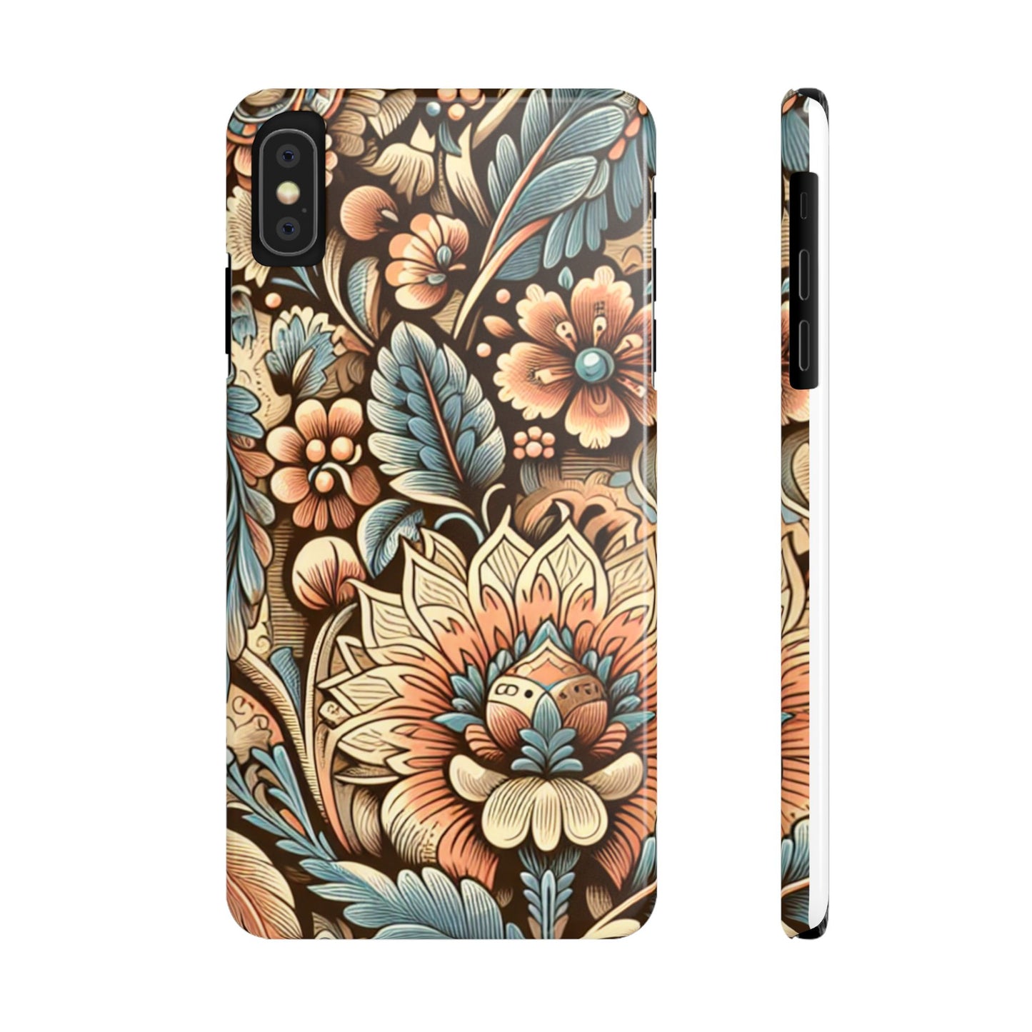 Floral Slim Phone Case, Boho Chic Phone Cover, Stylish Gift for Her, Spring and Summer Accessory, Trendy Phone Protector