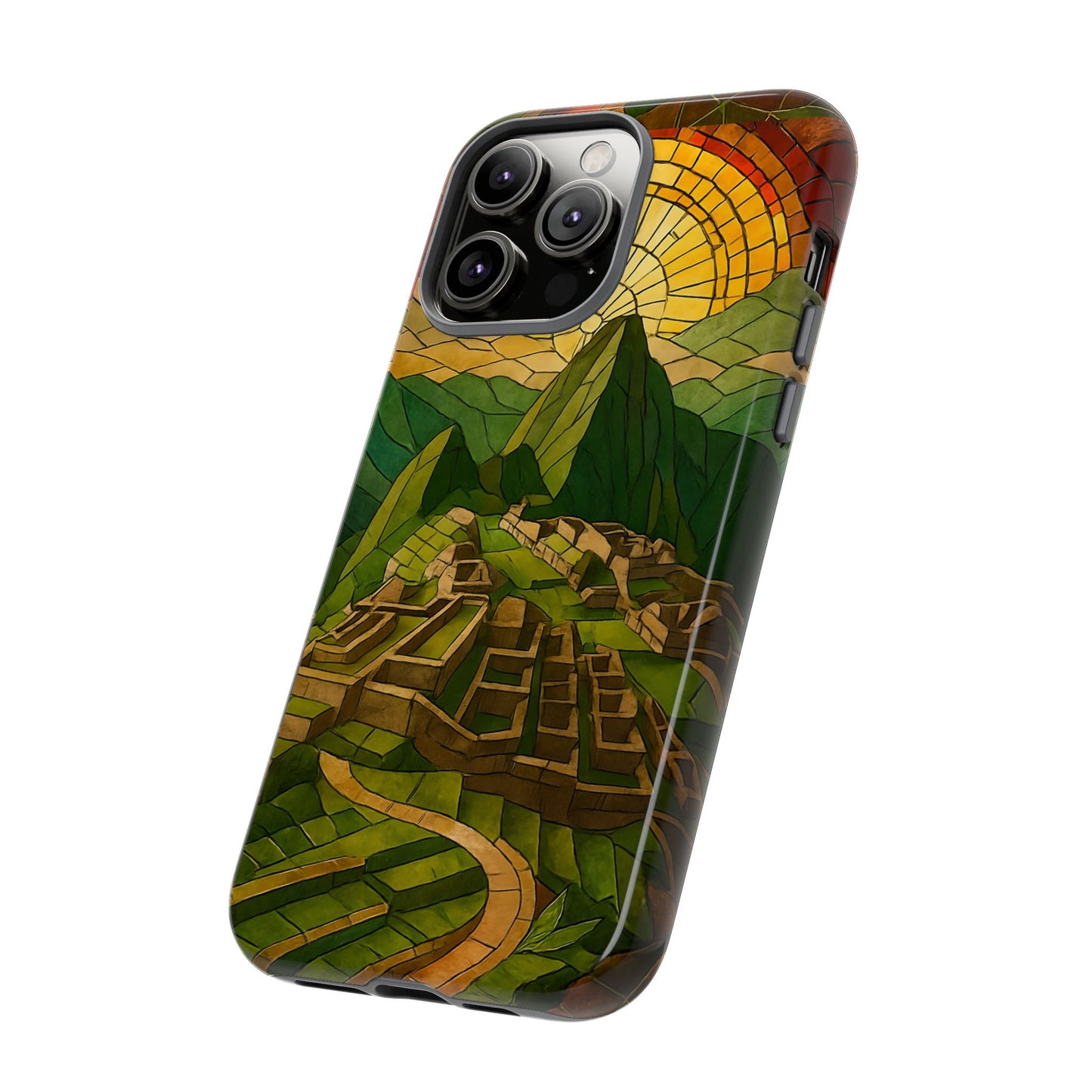 Inca Ruins Tough Phone Case - Machu Picchu Landmark Design, Historic Peru Travel Aesthetic Compatible with iPhone, Galaxy, and Google Phones