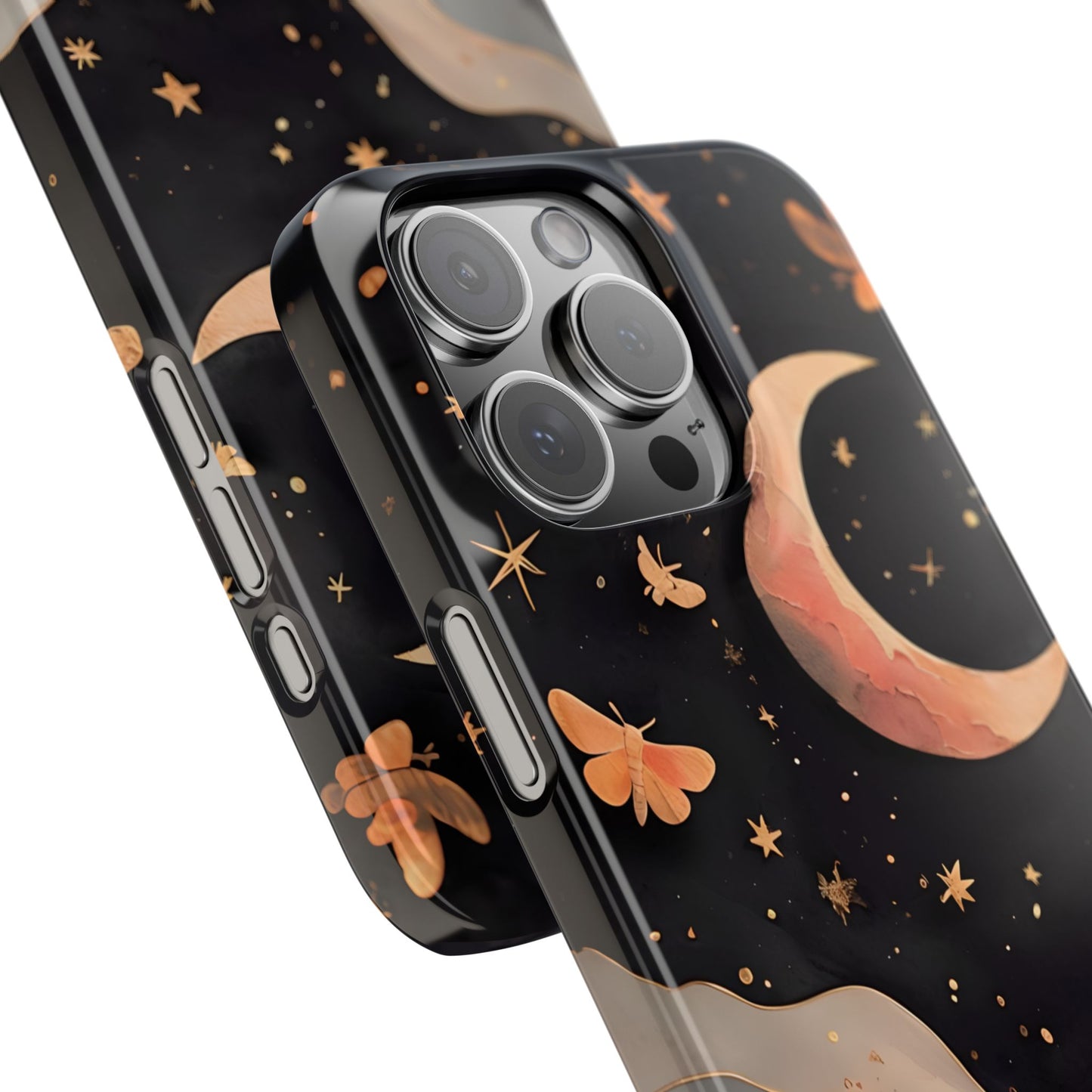Moonlit Dream Slim Phone Case Night Sky Art, Celestial Design, Moon Lovers, Compatible with iPhone 17, 16, 15, 14, 13, 12, 11