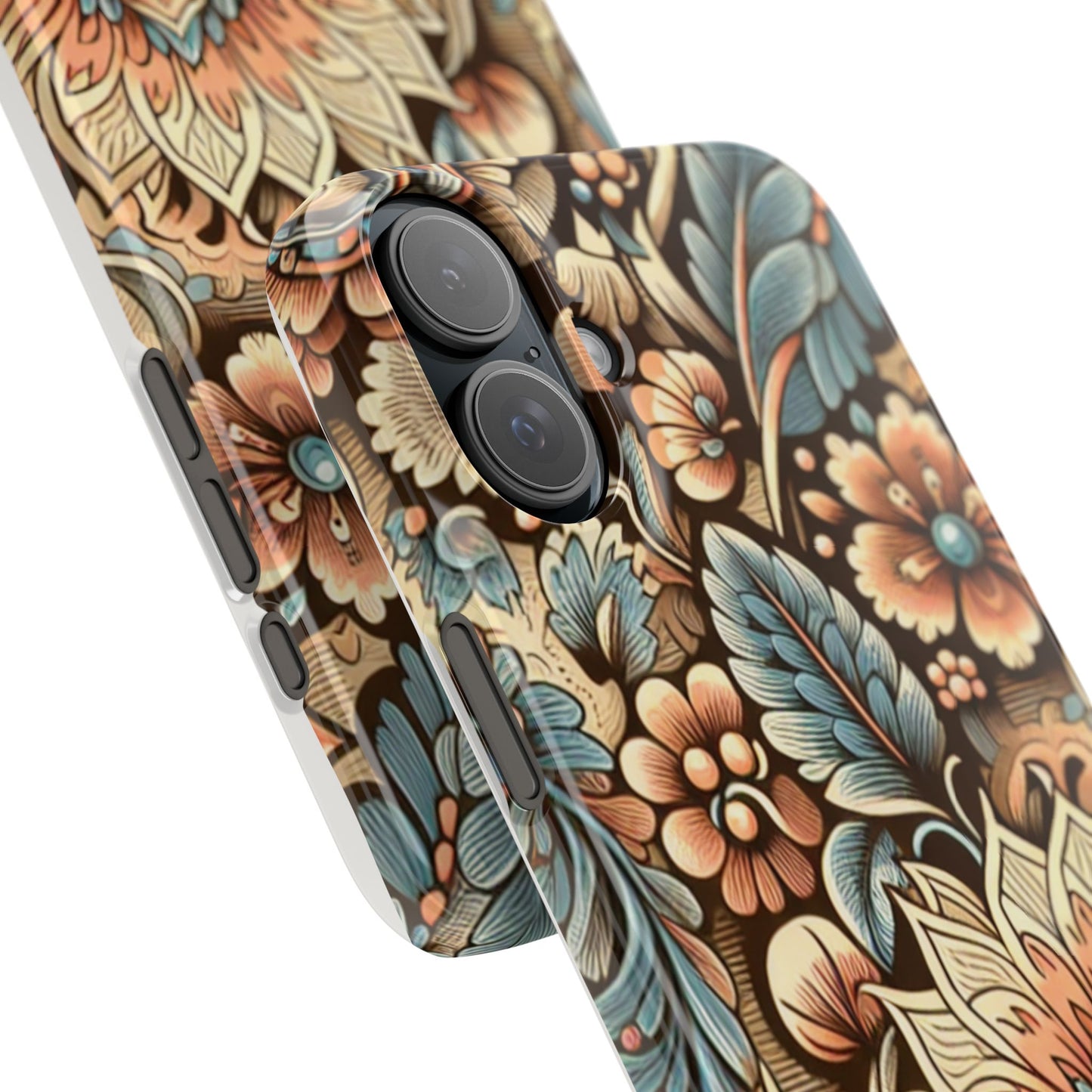 Floral Slim Phone Case, Boho Chic Phone Cover, Stylish Gift for Her, Spring and Summer Accessory, Trendy Phone Protector