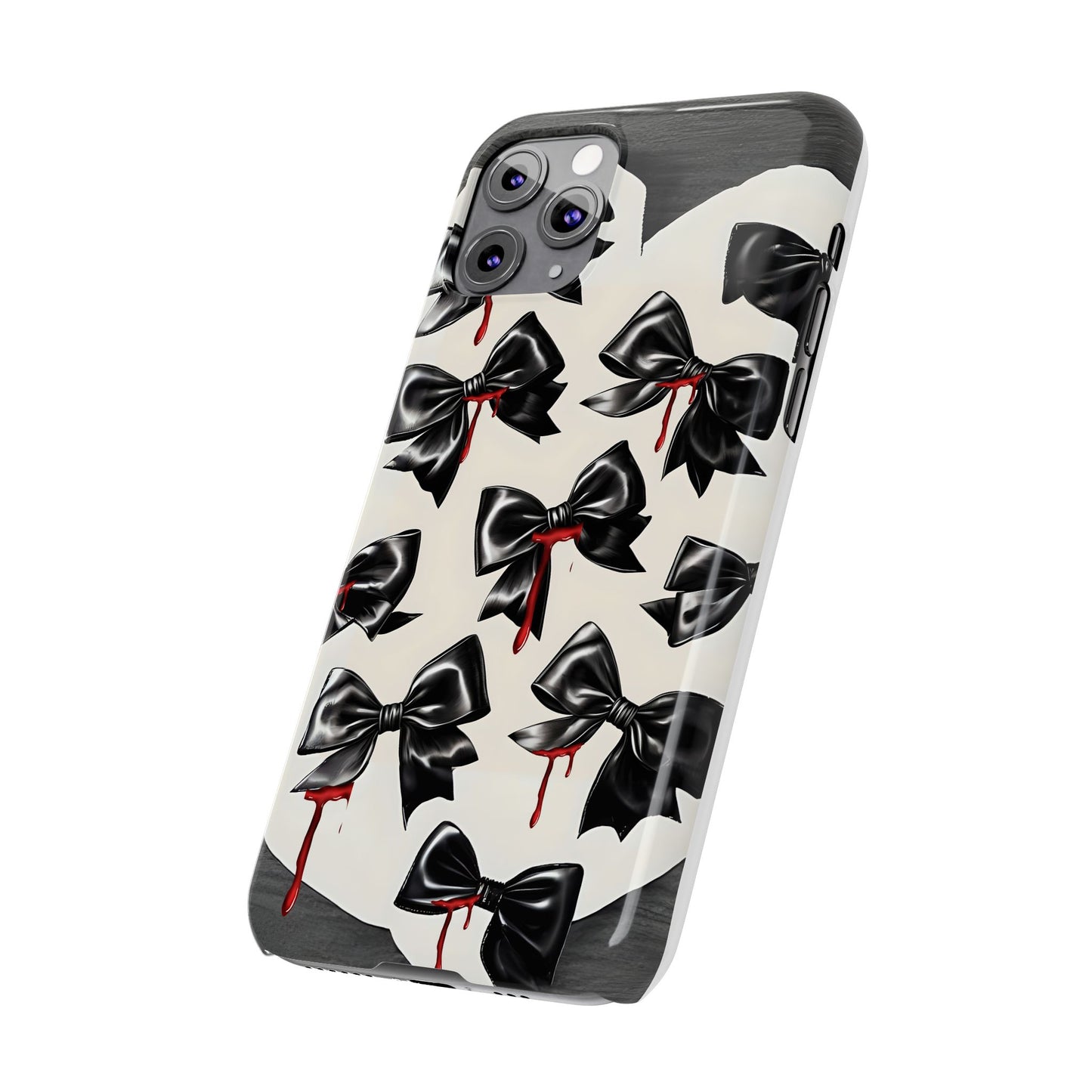 Spooky Halloween Slim Phone Case, Goth Coquette Aesthetic, Cute Horror Style, Perfect for Birthdays and Special Occasions